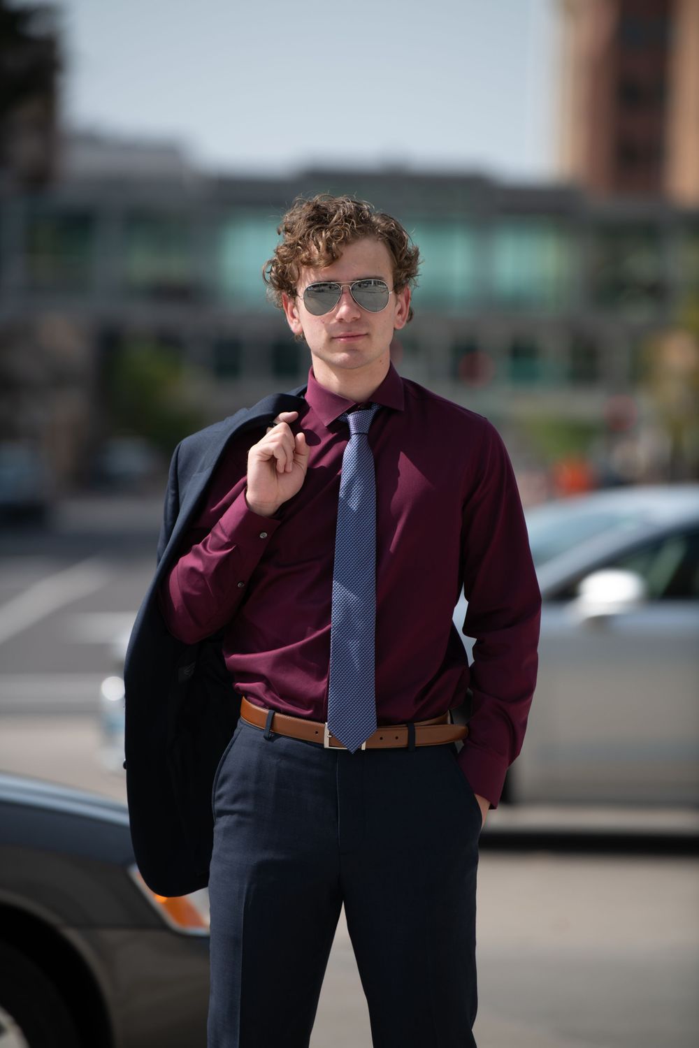 Senior Guy, Senior Portrait, Rochester, MN- Downtown, Rayban sunglasses
