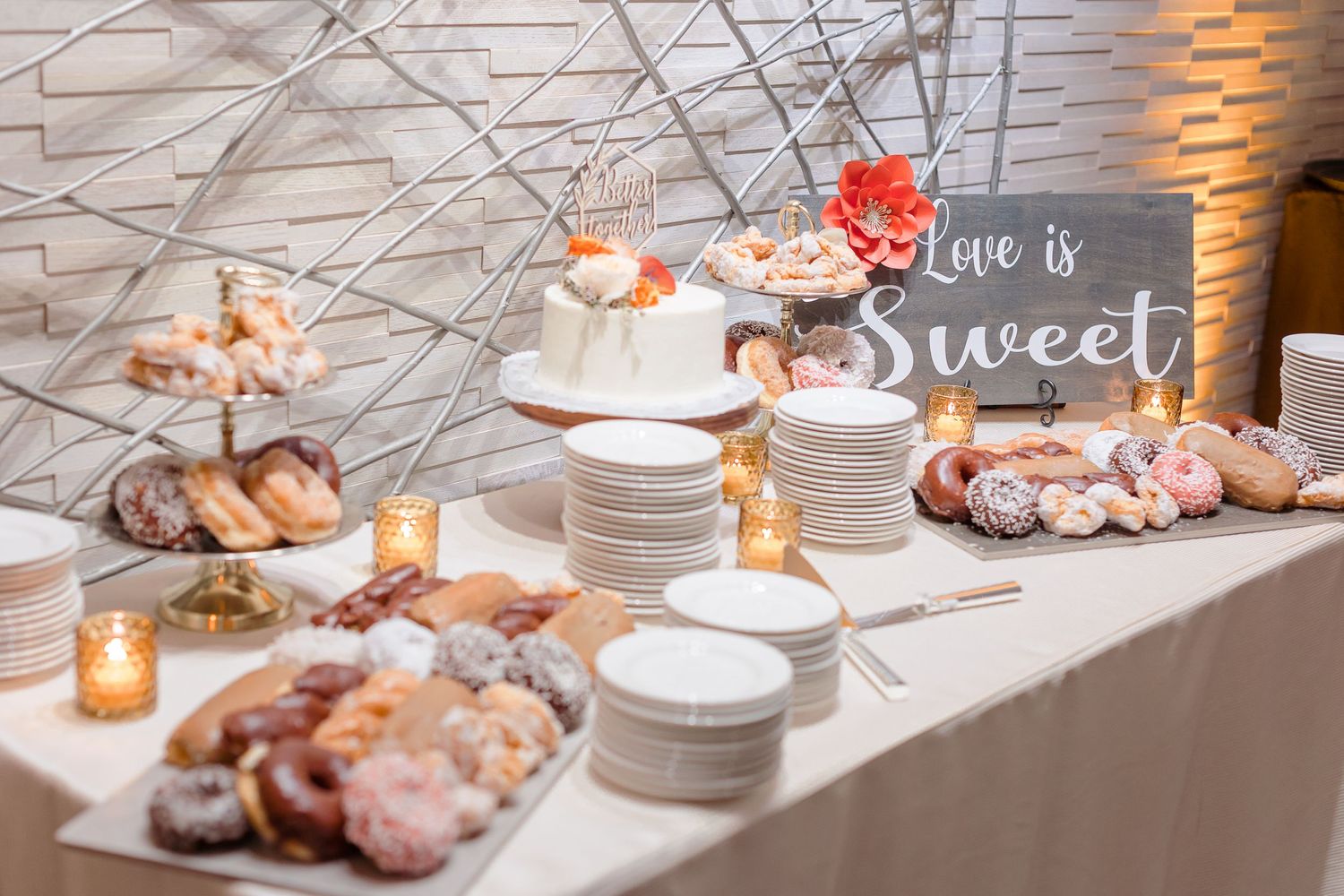 Upland Donuts and VG Donuts on a table