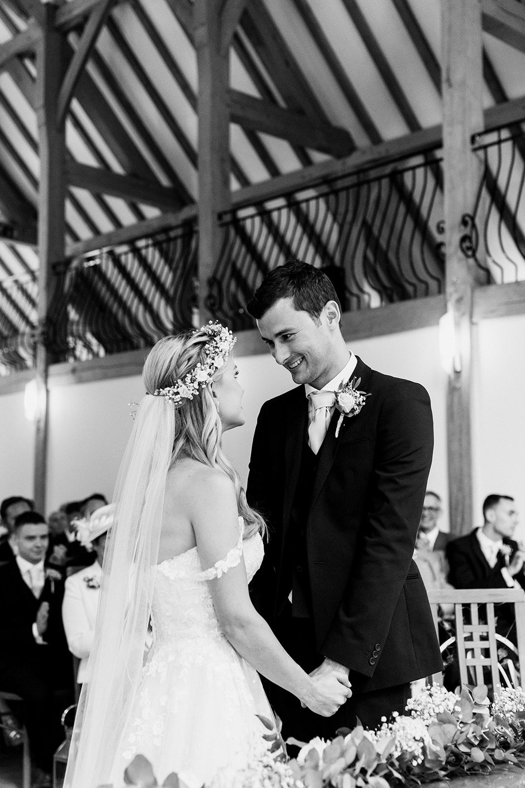black and white ceremony photos