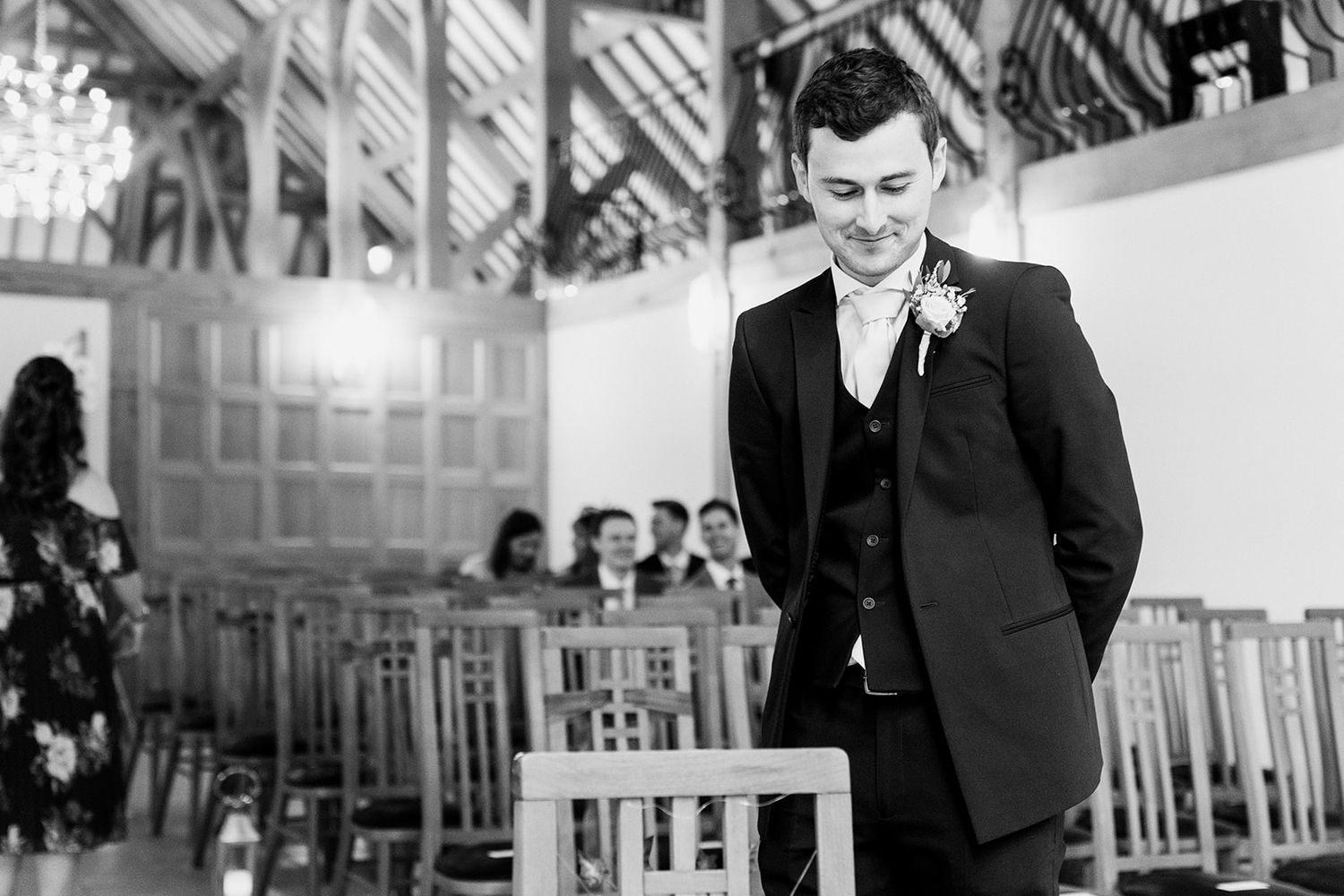 groom waiting for ceremony to start