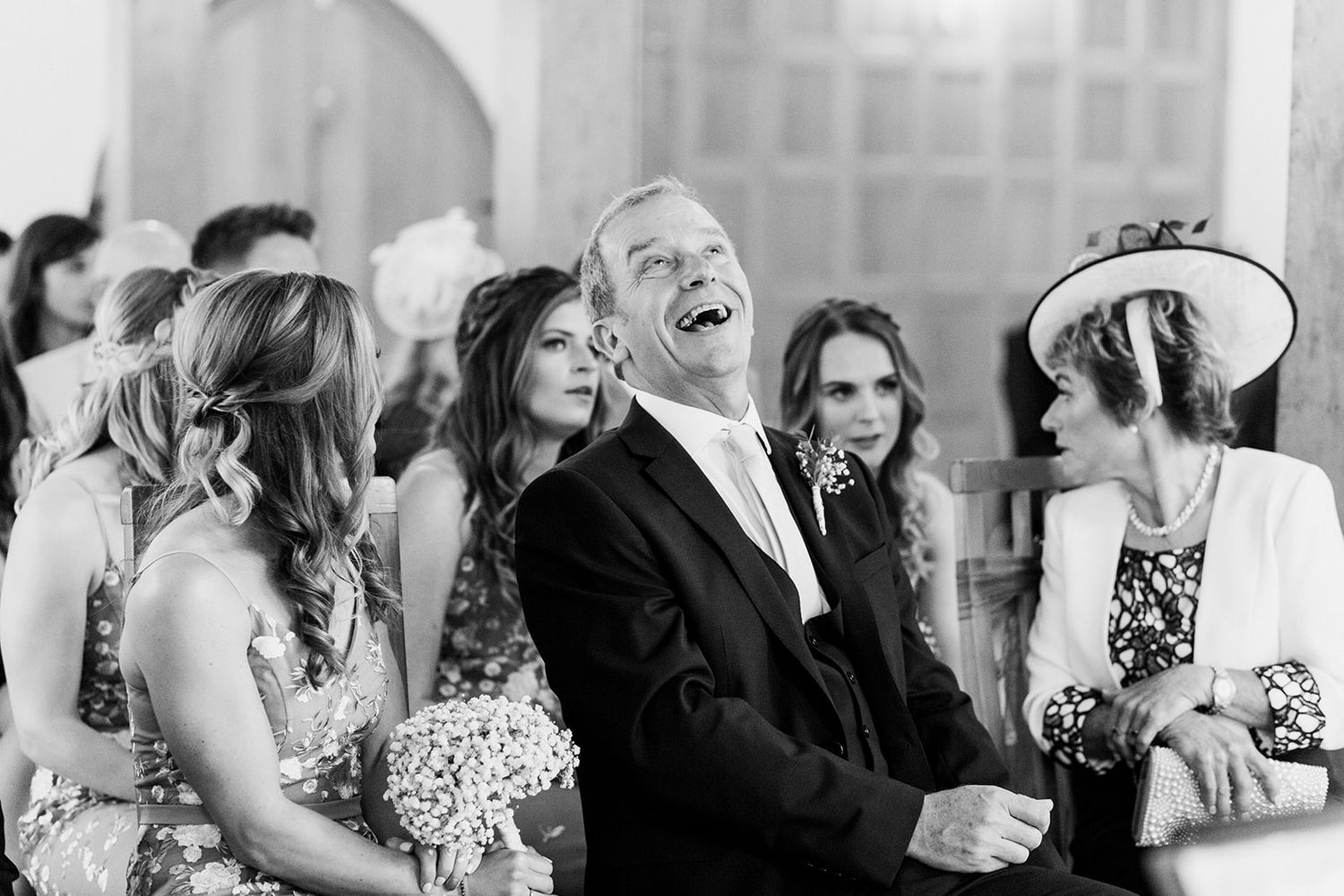 father of bride at ceremony