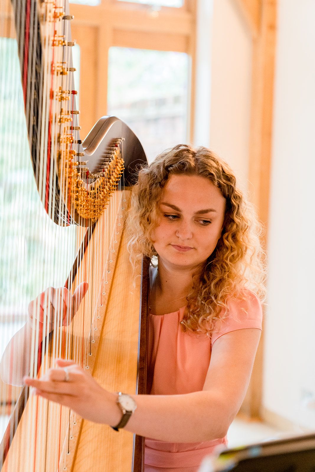 harpist at wedding ceremony