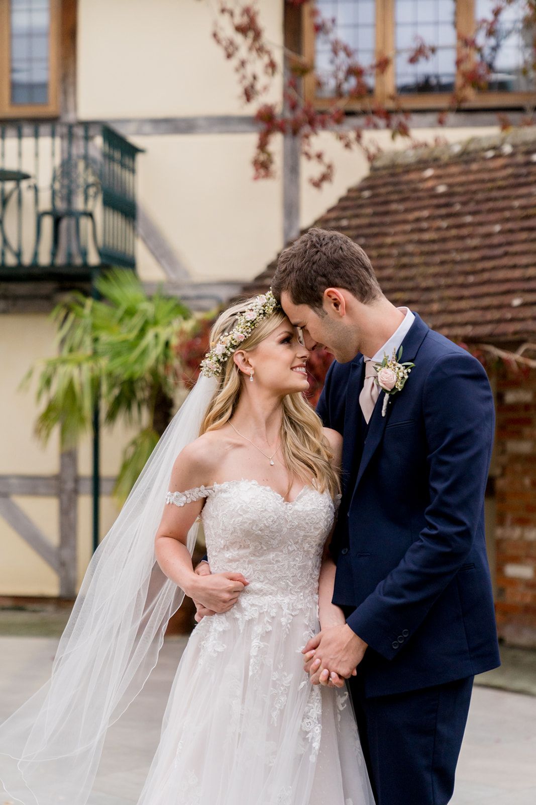 intimate moment bride and groo