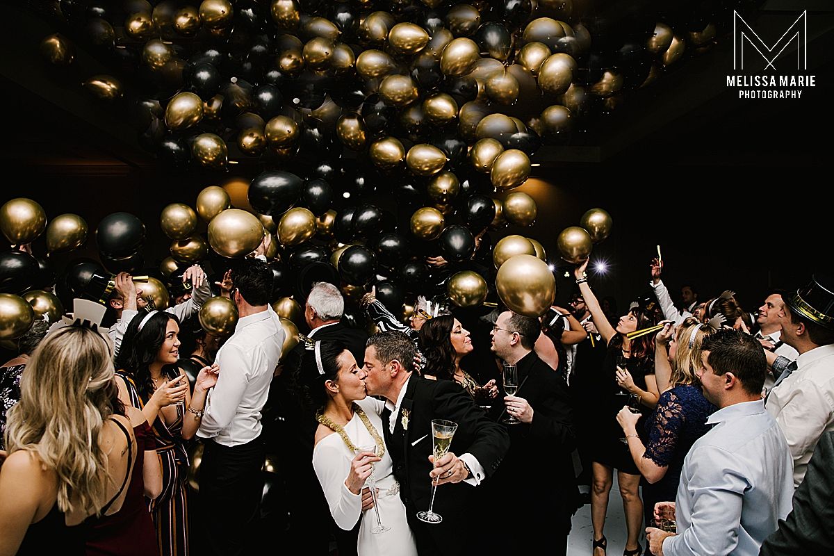 Chicago photographer melissa marie photography New Years eve wedding Renaissance Chicago Ohare