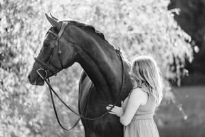 black and white equine fine art photography