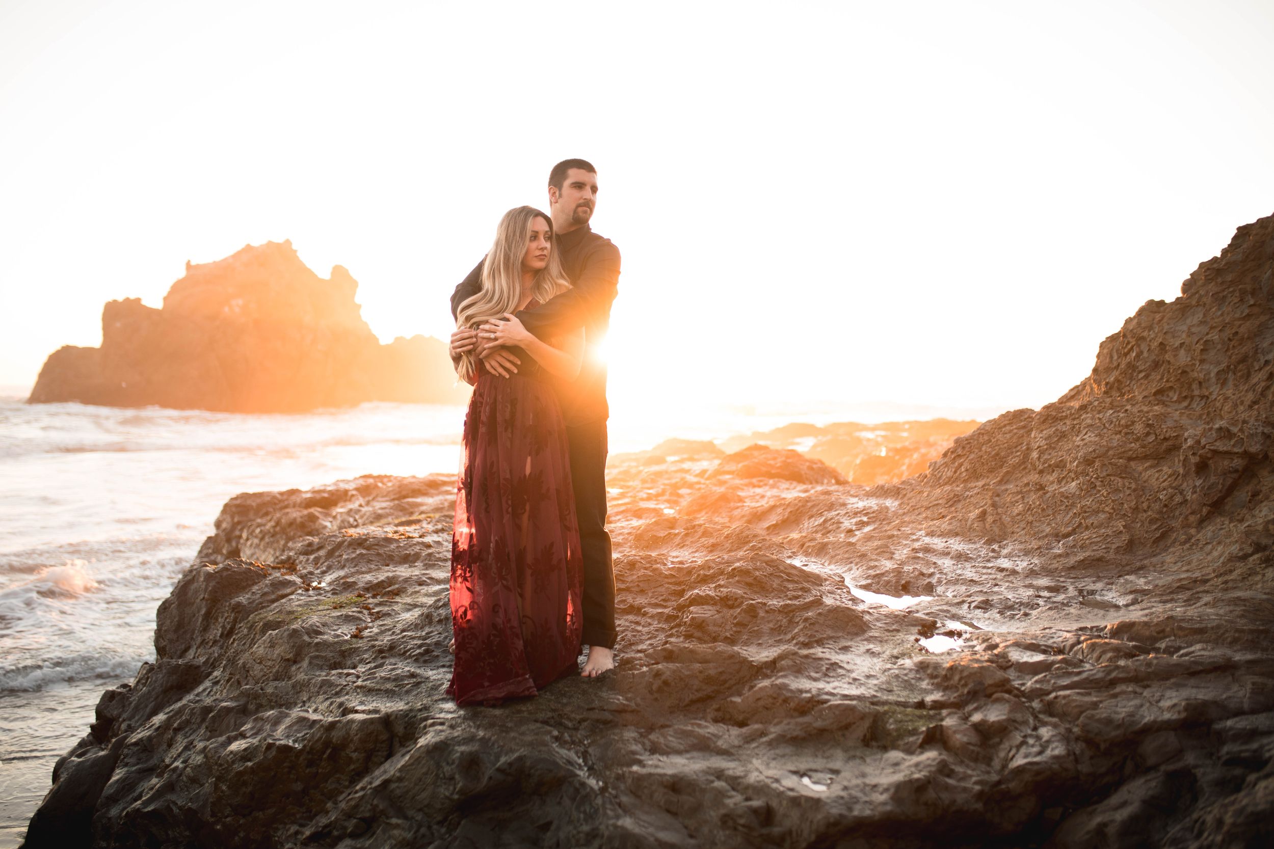 Big Sur Pfeiffer Beach Engagement Elopement Session Photoshoot Carmel Monterey Bay Bay Area California Adventure