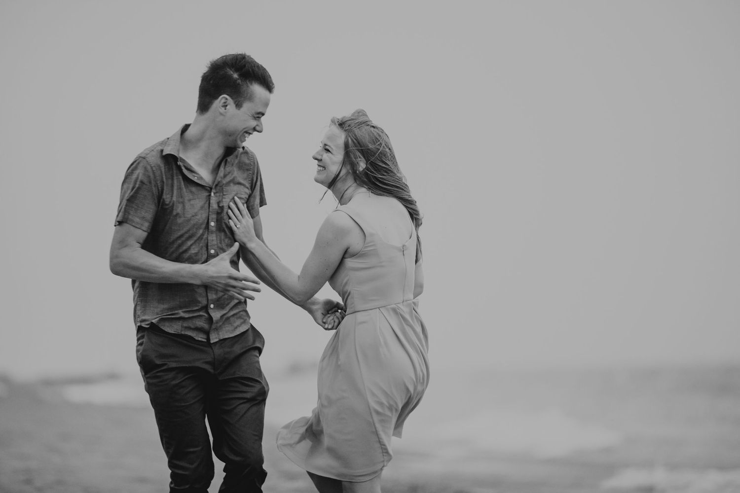 Grand Bend Beach Ontario engagement photos by Shawn Van Daele