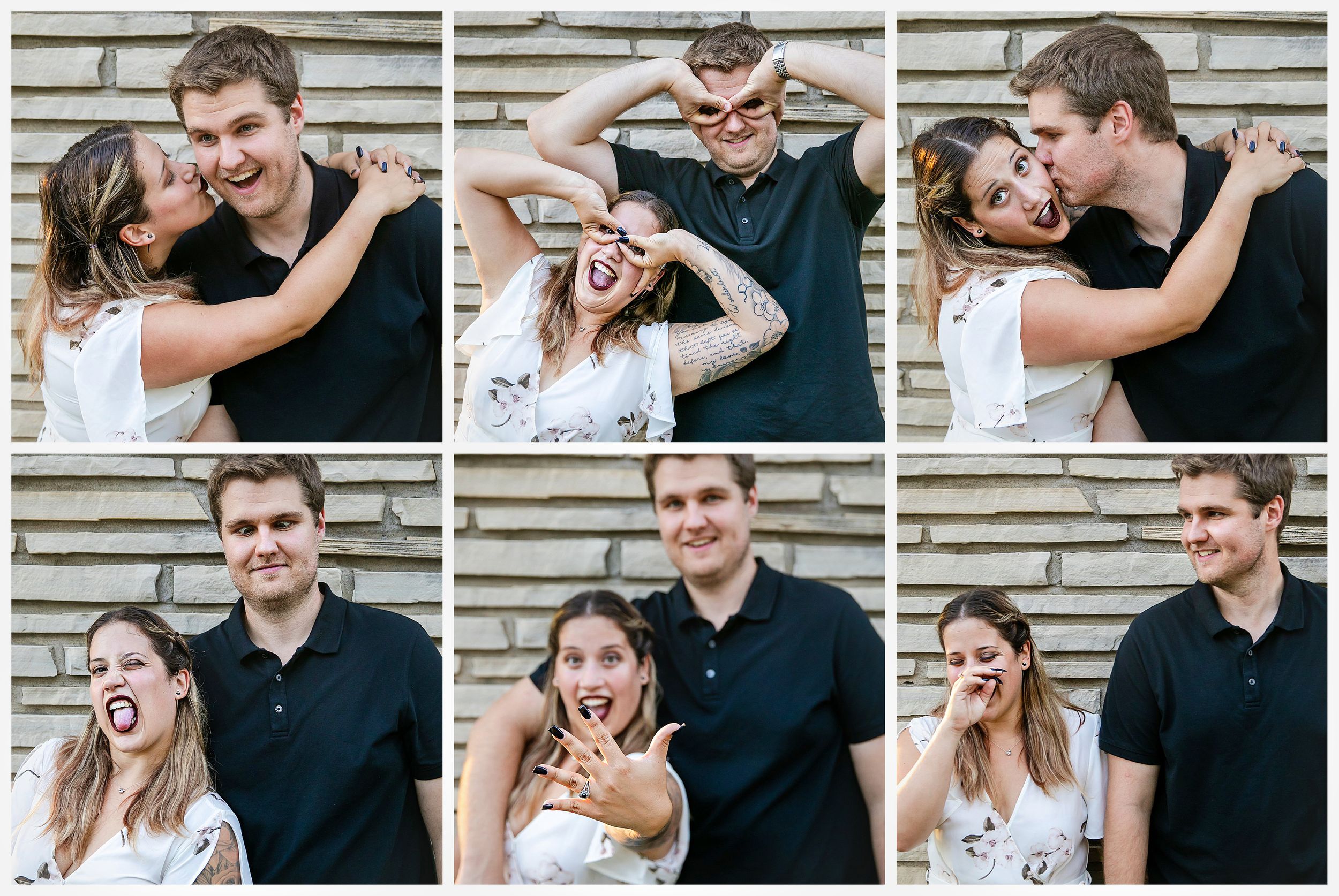 Cute and quirky engagement photos at Fanshawe Conservation Area London Ontario by wedding photographer Shawn Van Daele