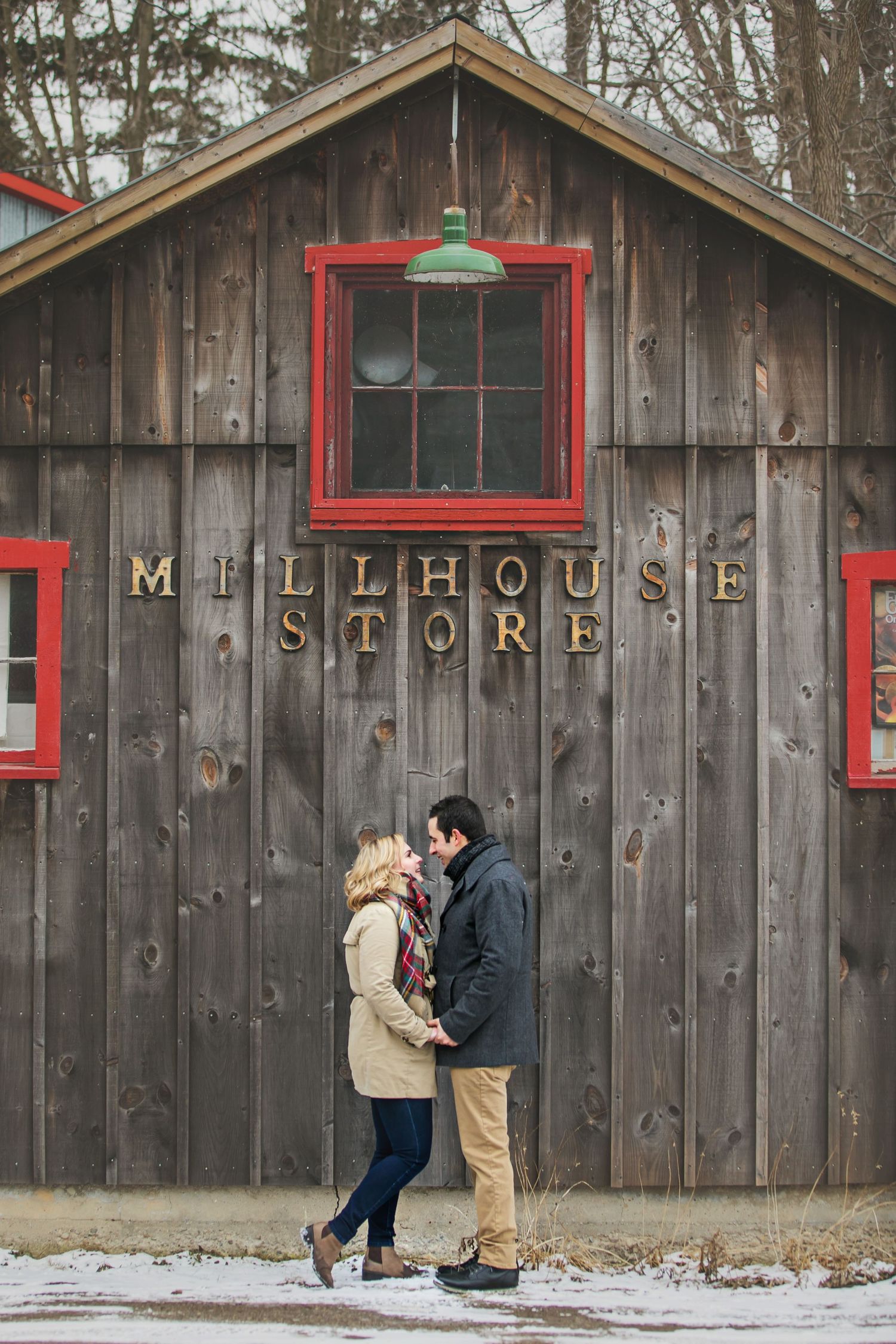 Winter Engagement Photos Arva Mill London Ontario Photographer Shawn VanDaele