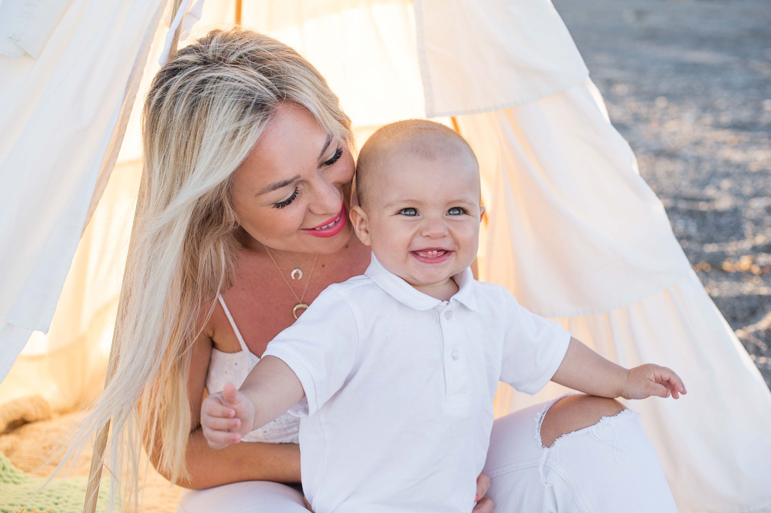 Portrait of a mother and a baby