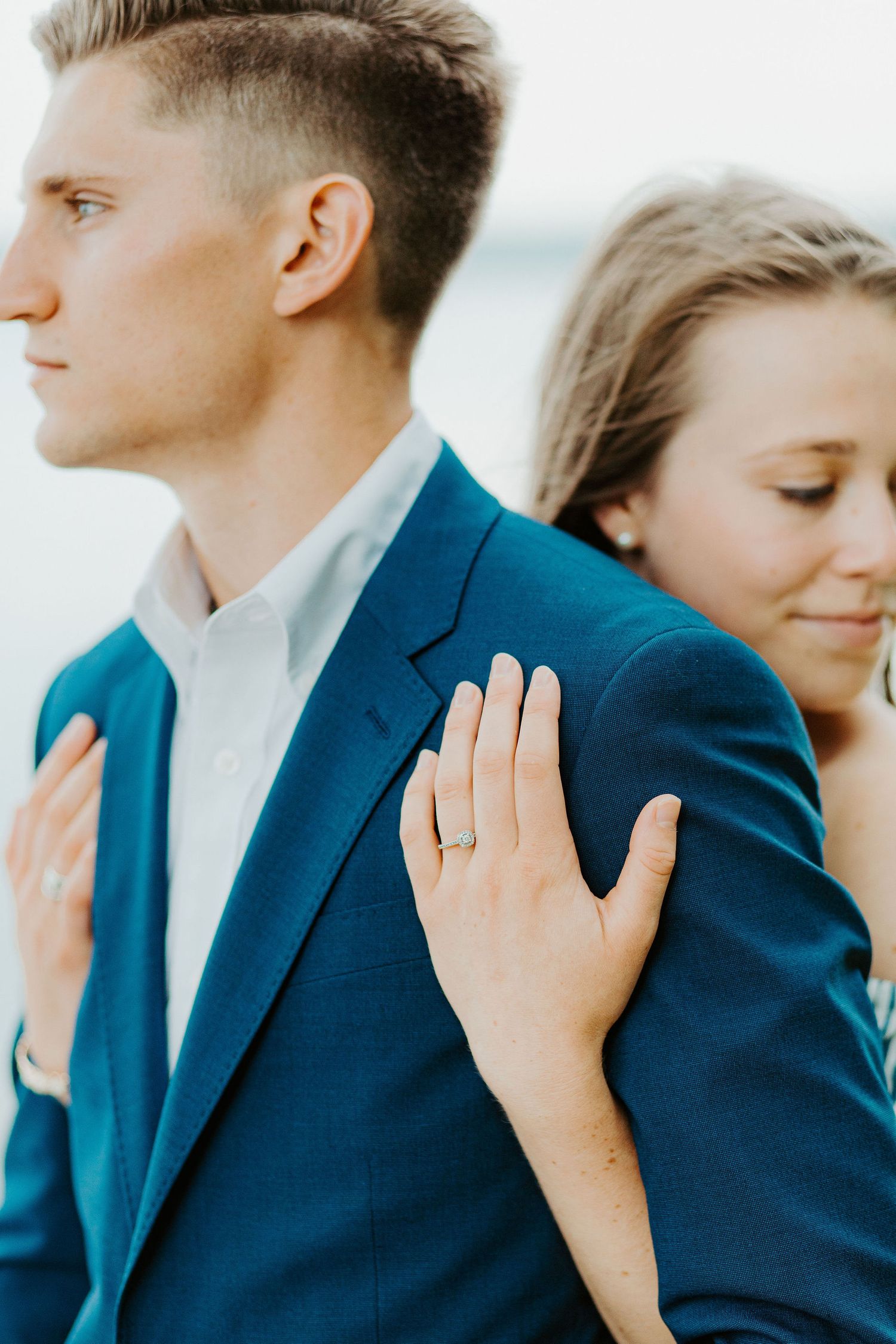 moody romantic engagement at long point state park katie graham photography traveling destination wedding photographer
