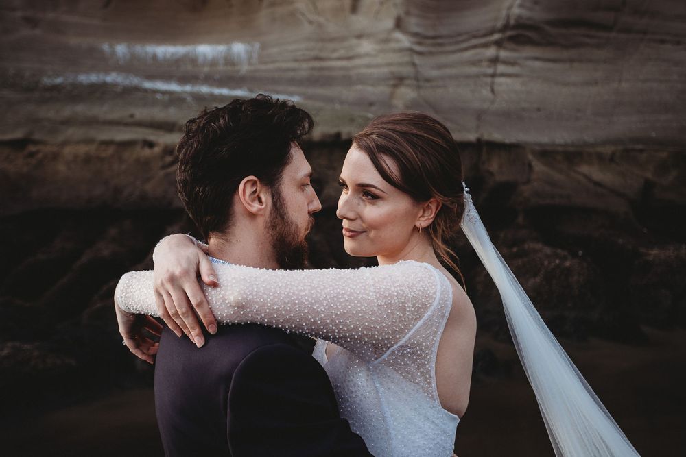 Wedding Couple at Sunset