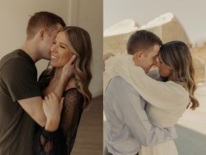 Downtown Engagement Photos With Dogs in Kansas City