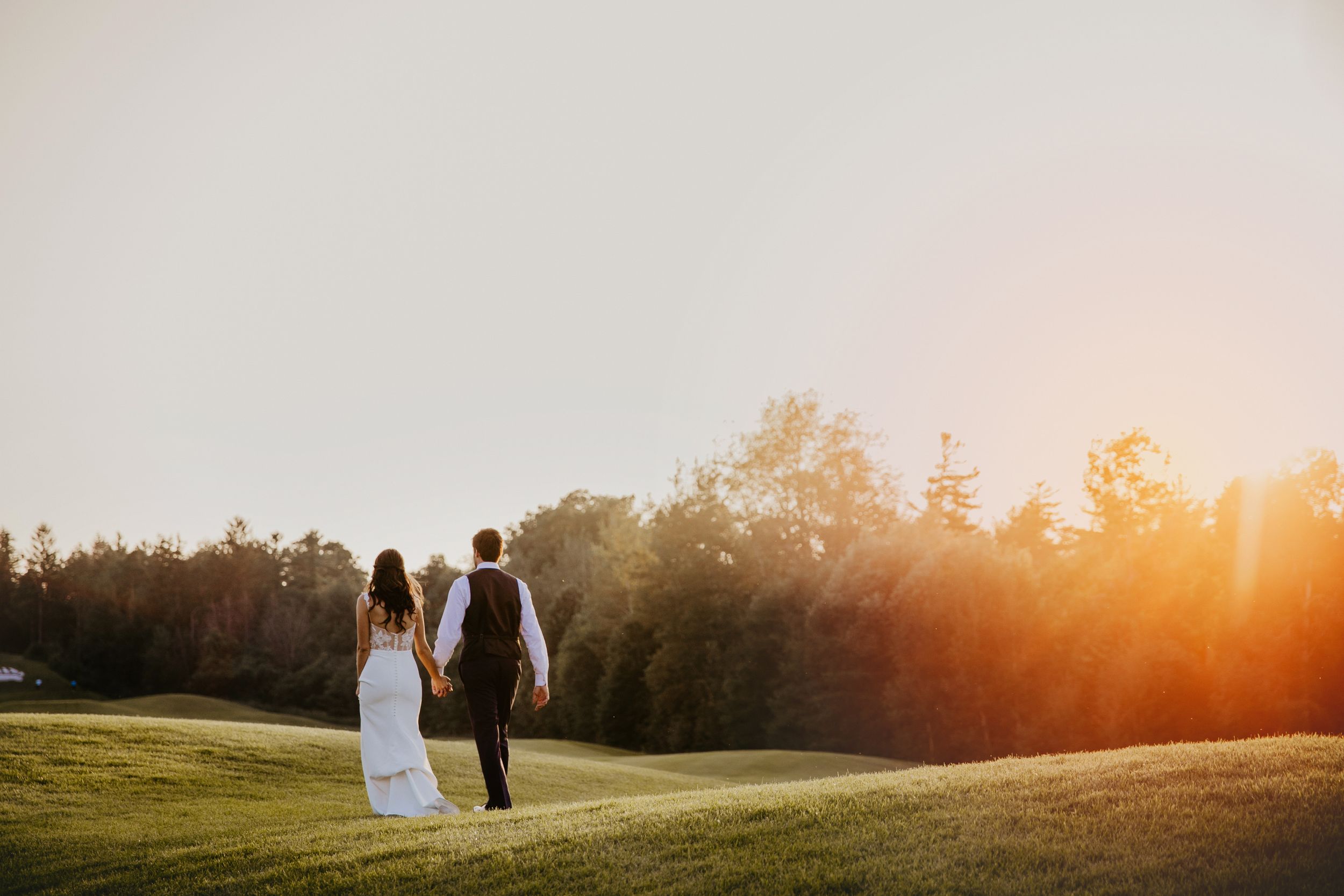 Whistle Bear Golf Club Sunset Wedding Photos