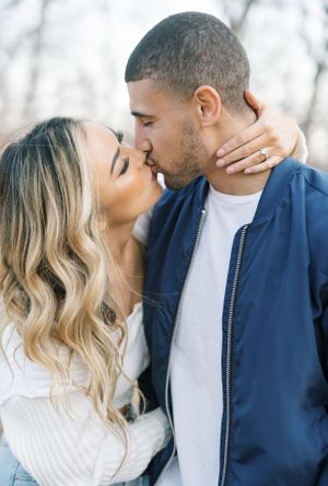 Light and airy film engagement Session at the Rose Gardens and Art Center in Des Moines, Iowa