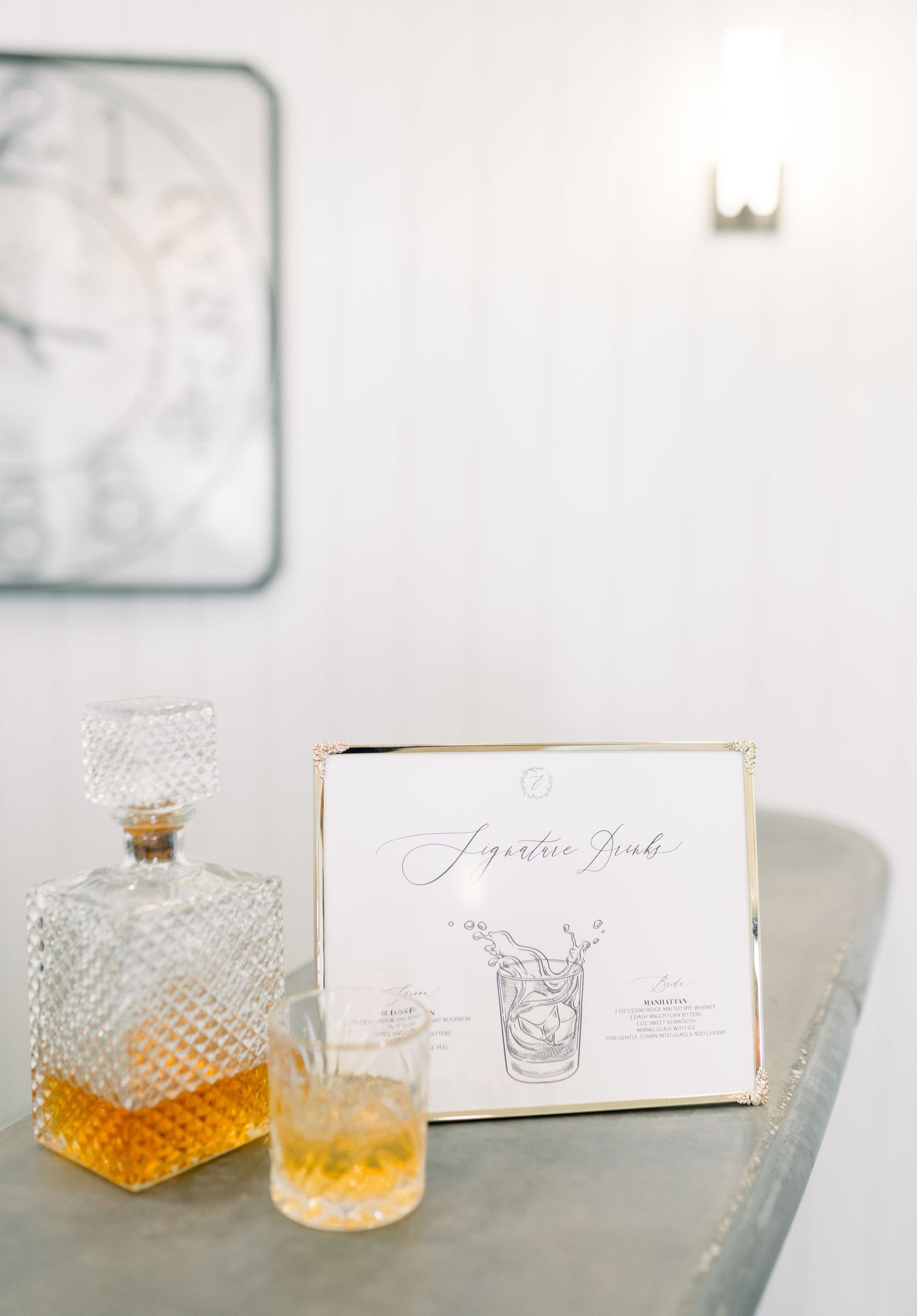 Light and airy 1868 Farmhouse Wedding in Boone, Iowa with signature drink from Cedar Ridge