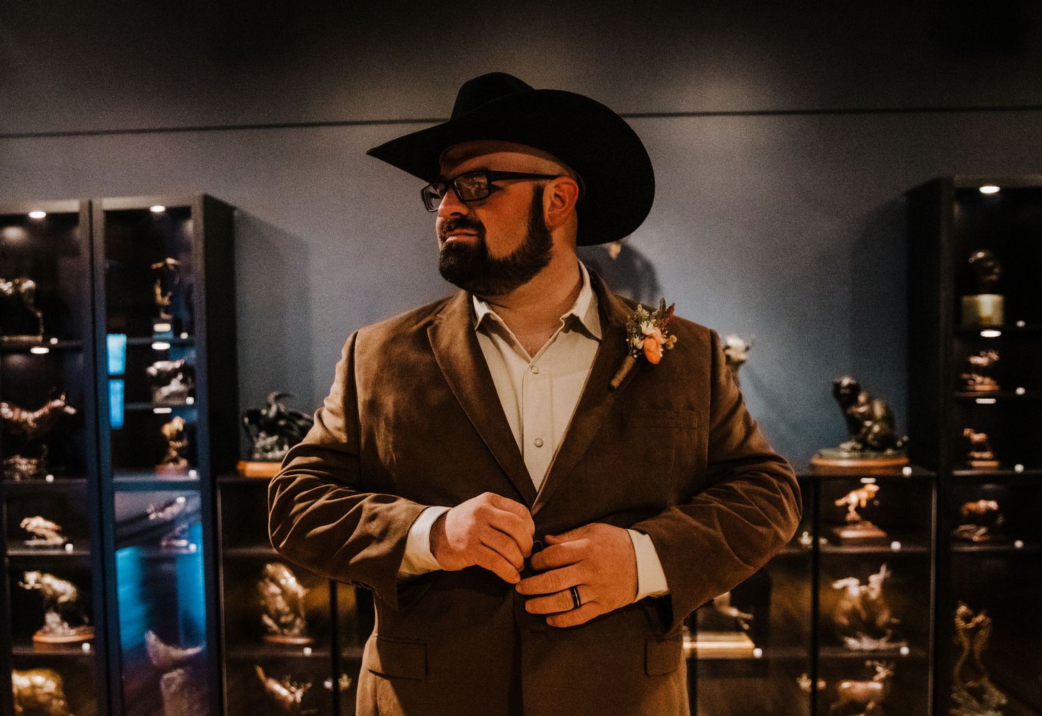Groom getting ready for Jackson Hole, WY Elopement by Carli Layton Photography, a Texas Elopement Photographer.