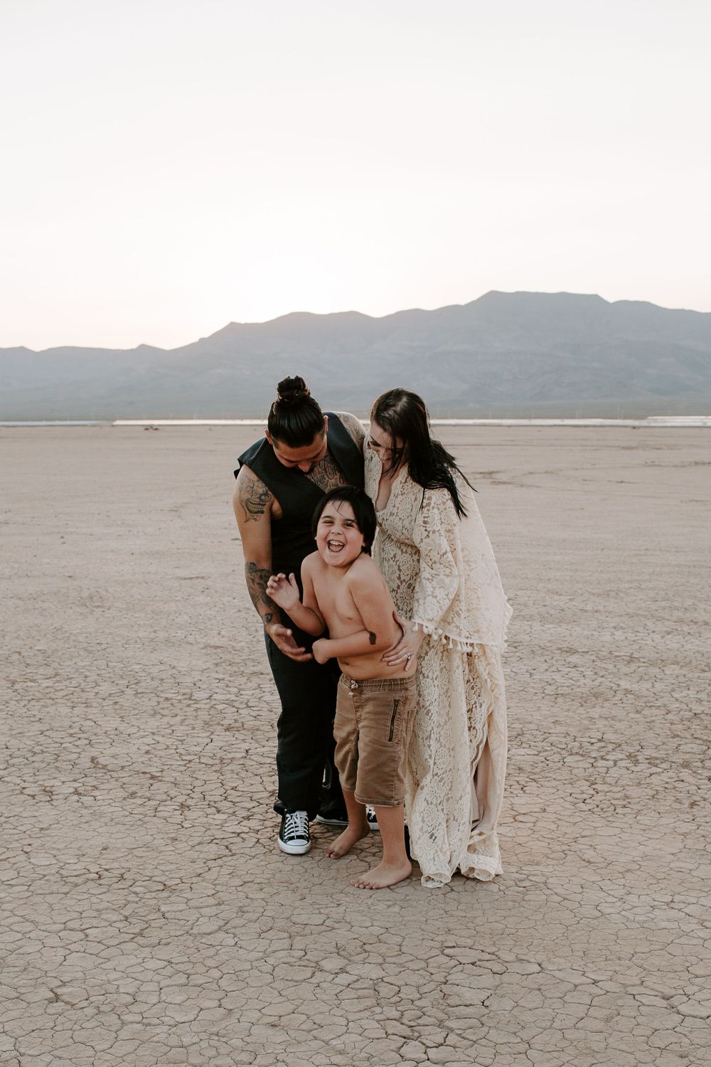 couple with their son in Nevada