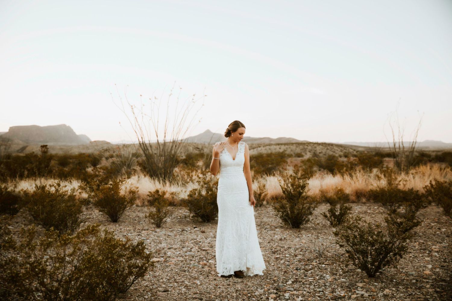 Bridal Portraits at Santa Elena Canyon in Big Bend by Cali Layton Photography, a Texas Wedding Photographer.