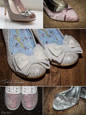 A collection of comfortable wedding shoes.