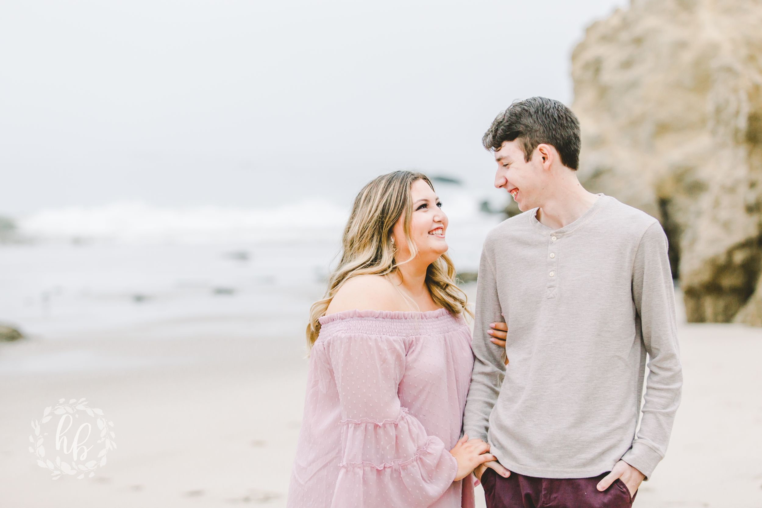 Malibu beach engagement photos