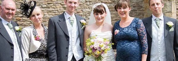 Close up of wedding buttonholes