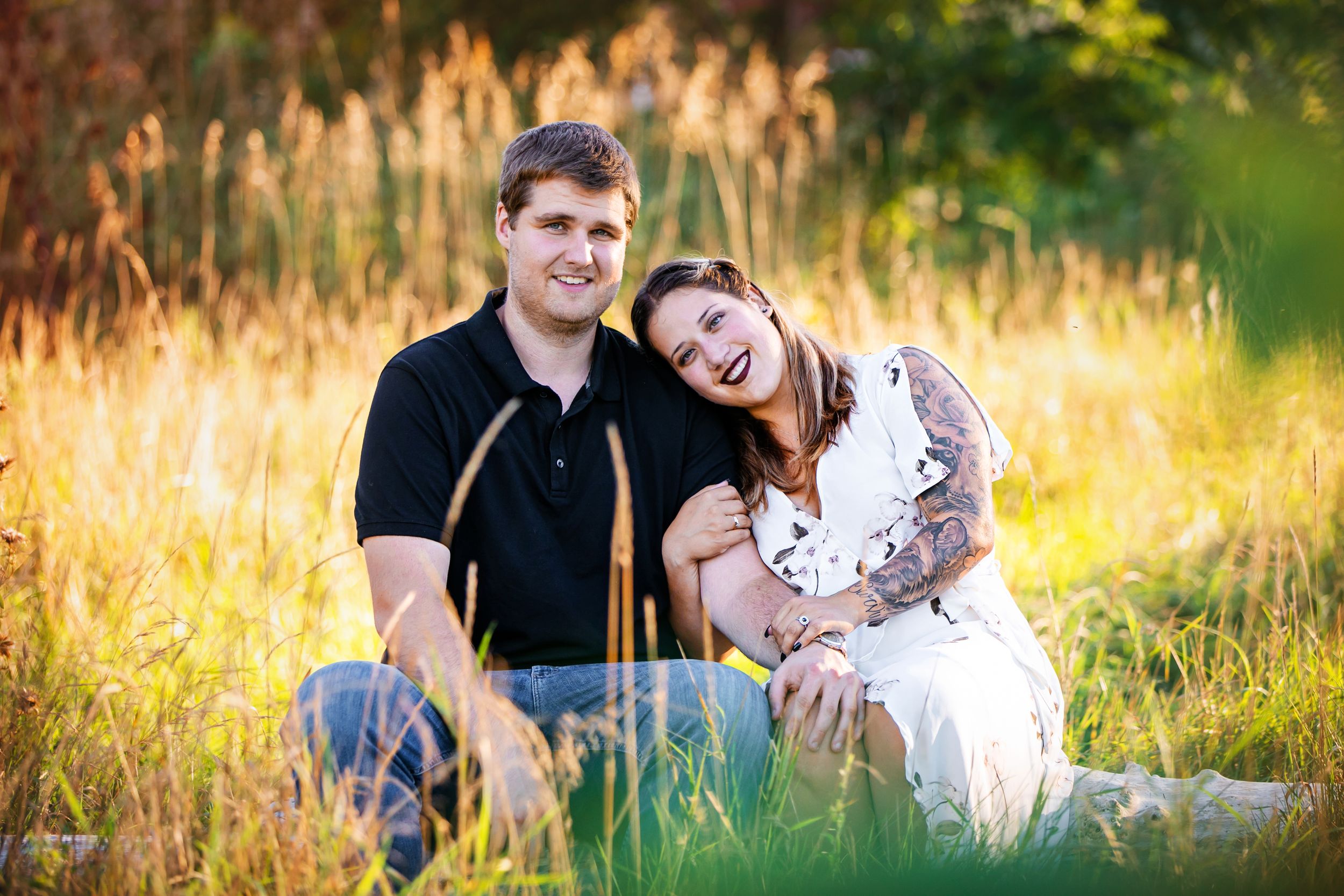 Cute and quirky engagement photos at Fanshawe Conservation Area London Ontario by wedding photographer Shawn Van Daele