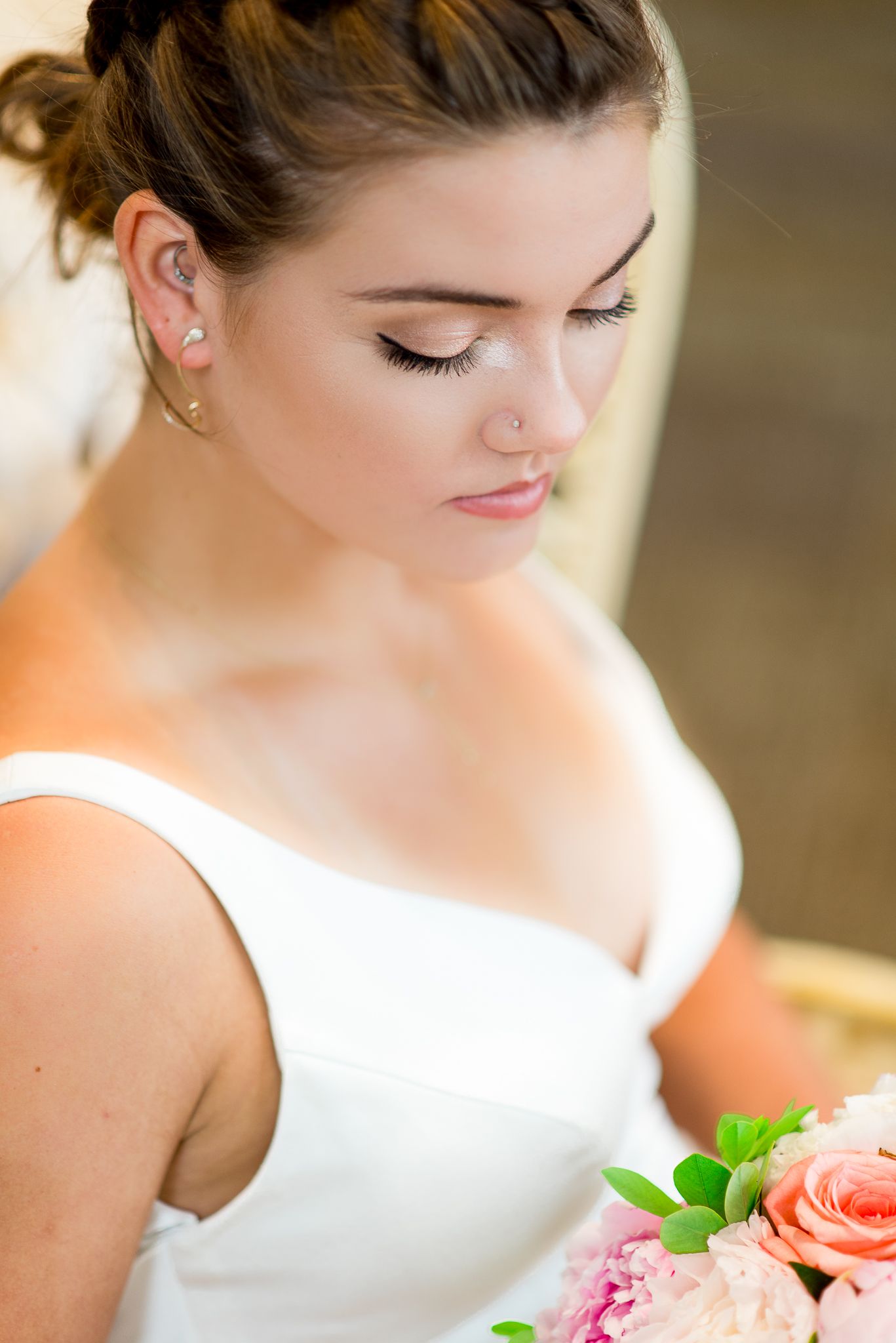 bride, wedding, Benison, flowers, colorful, close-up, Cincinnati OH