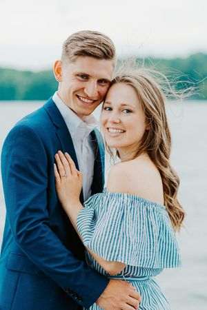 moody romantic engagement at long point state park katie graham photography traveling destination wedding photographer