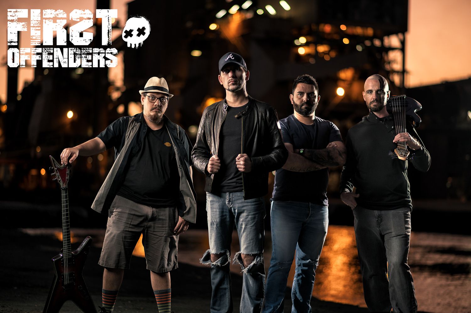 First Offenders, a local rock band from Noumea, captured at sun set