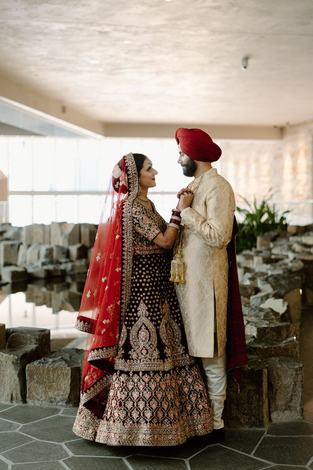 Wedding photos at the Human Rights Museum in Winnipeg, Manitoba