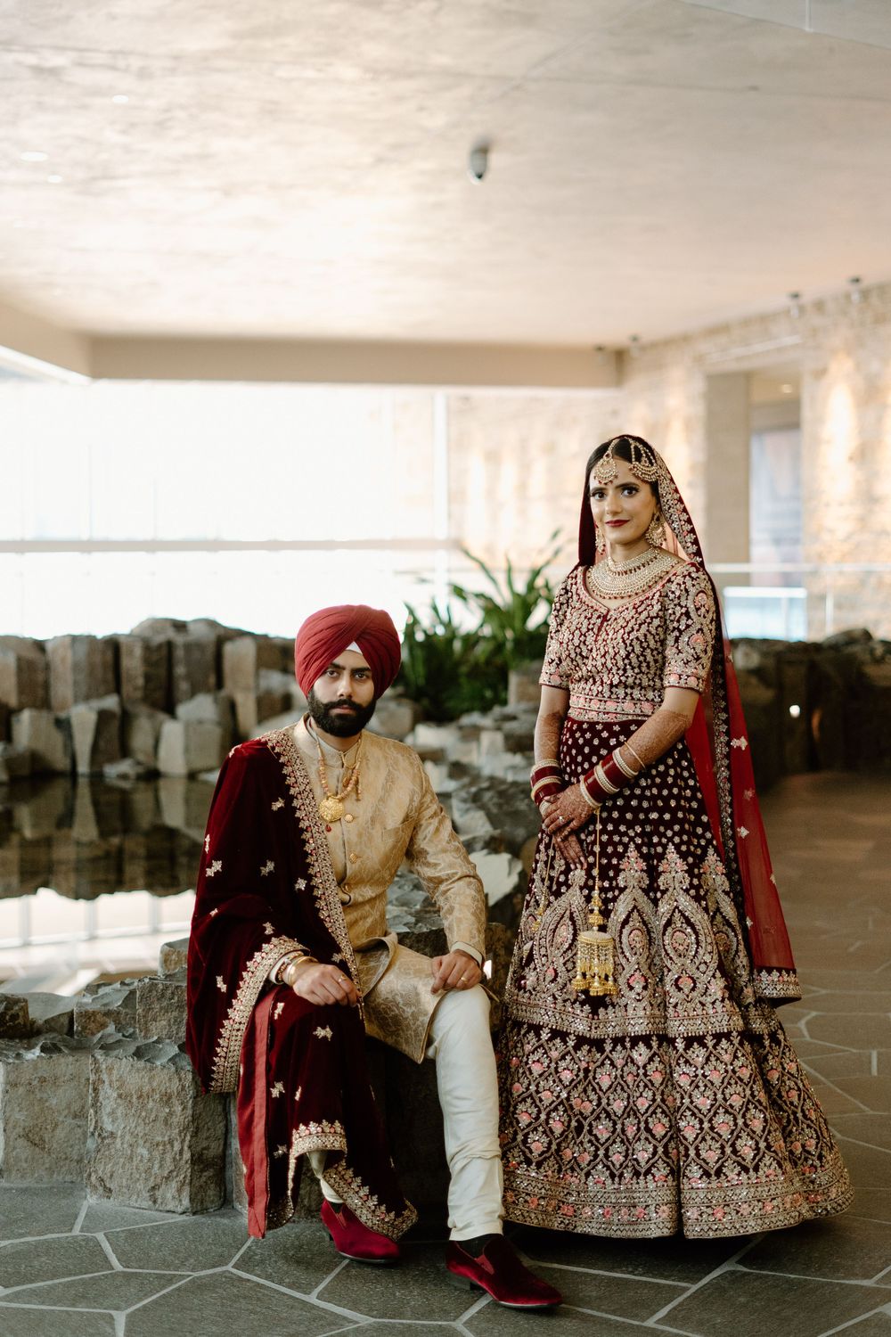 Wedding photos at the Human Rights Museum in Winnipeg, Manitoba