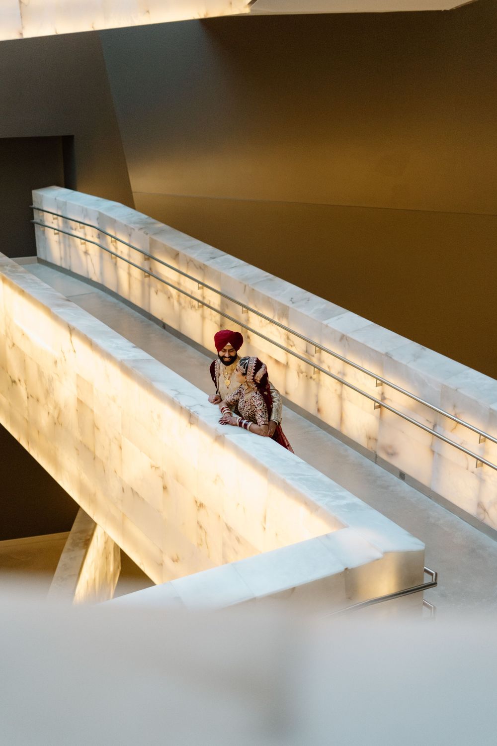 Wedding photos at the Human Rights Museum in Winnipeg, Manitoba