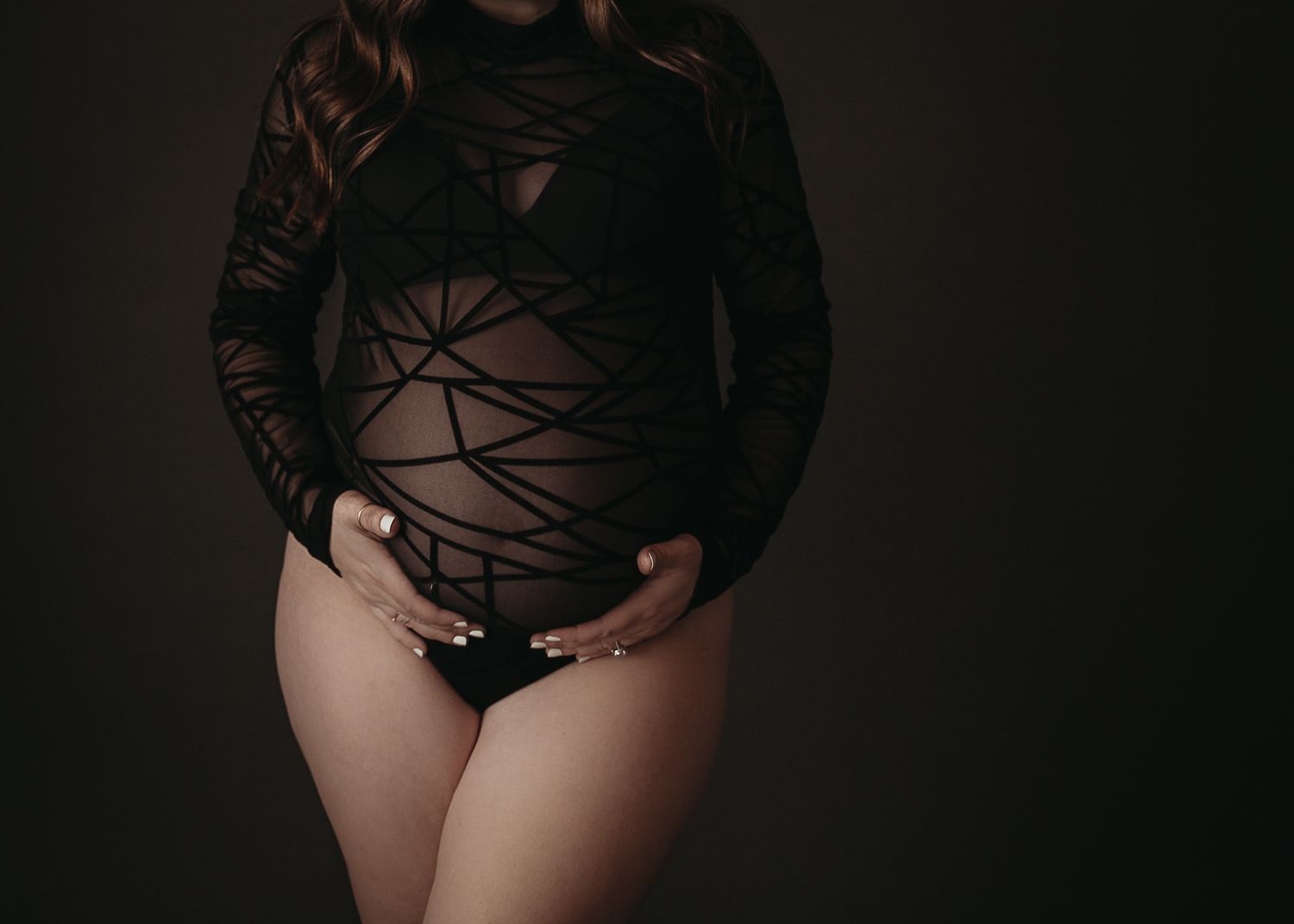 sheer maternity bodysuit black body suit studio session