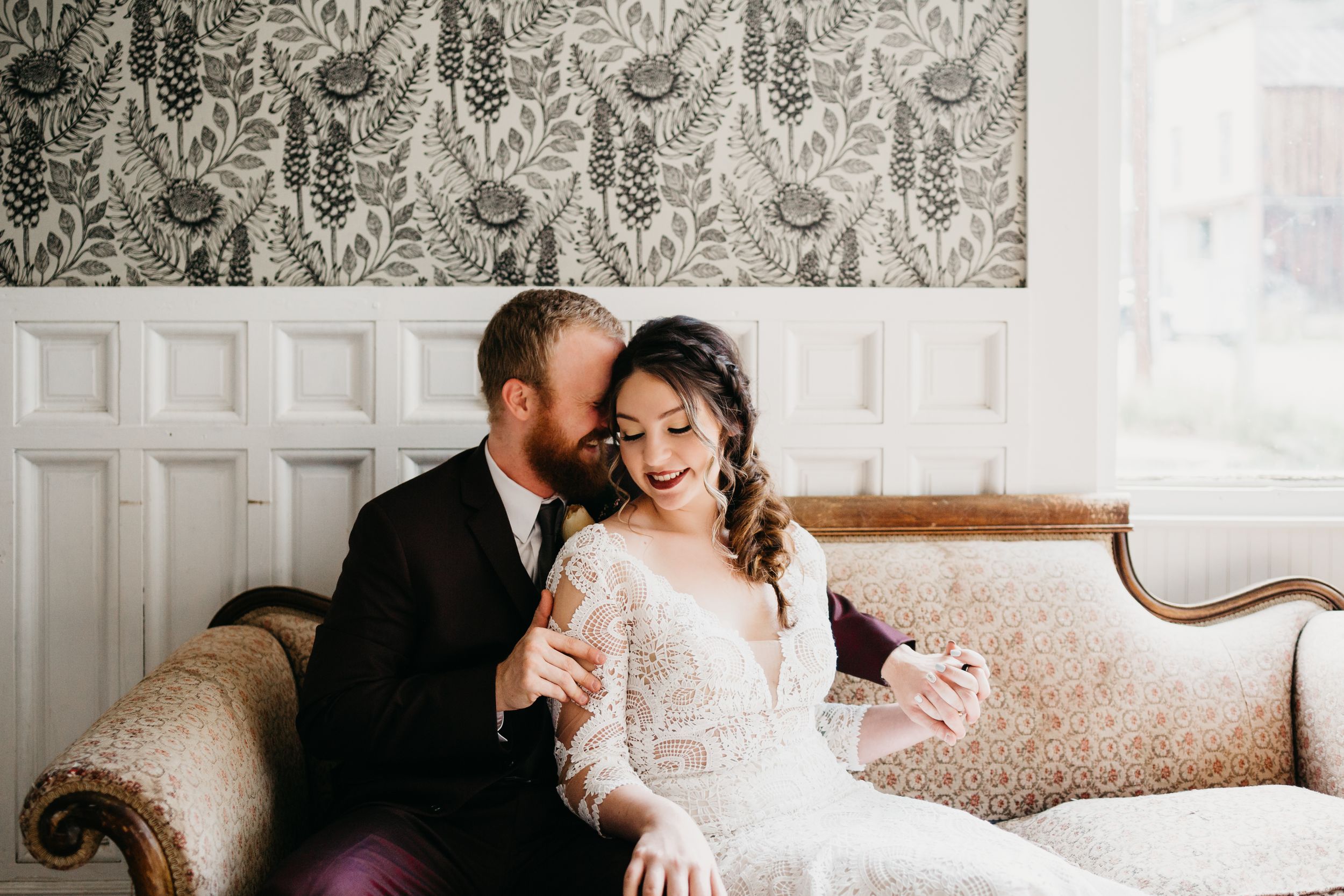 Bread Bar Wedding Bride and Groom Silver Plume Colorado
