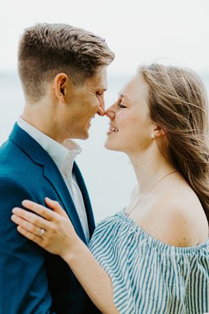 moody romantic engagement at long point state park katie graham photography traveling destination wedding photographer