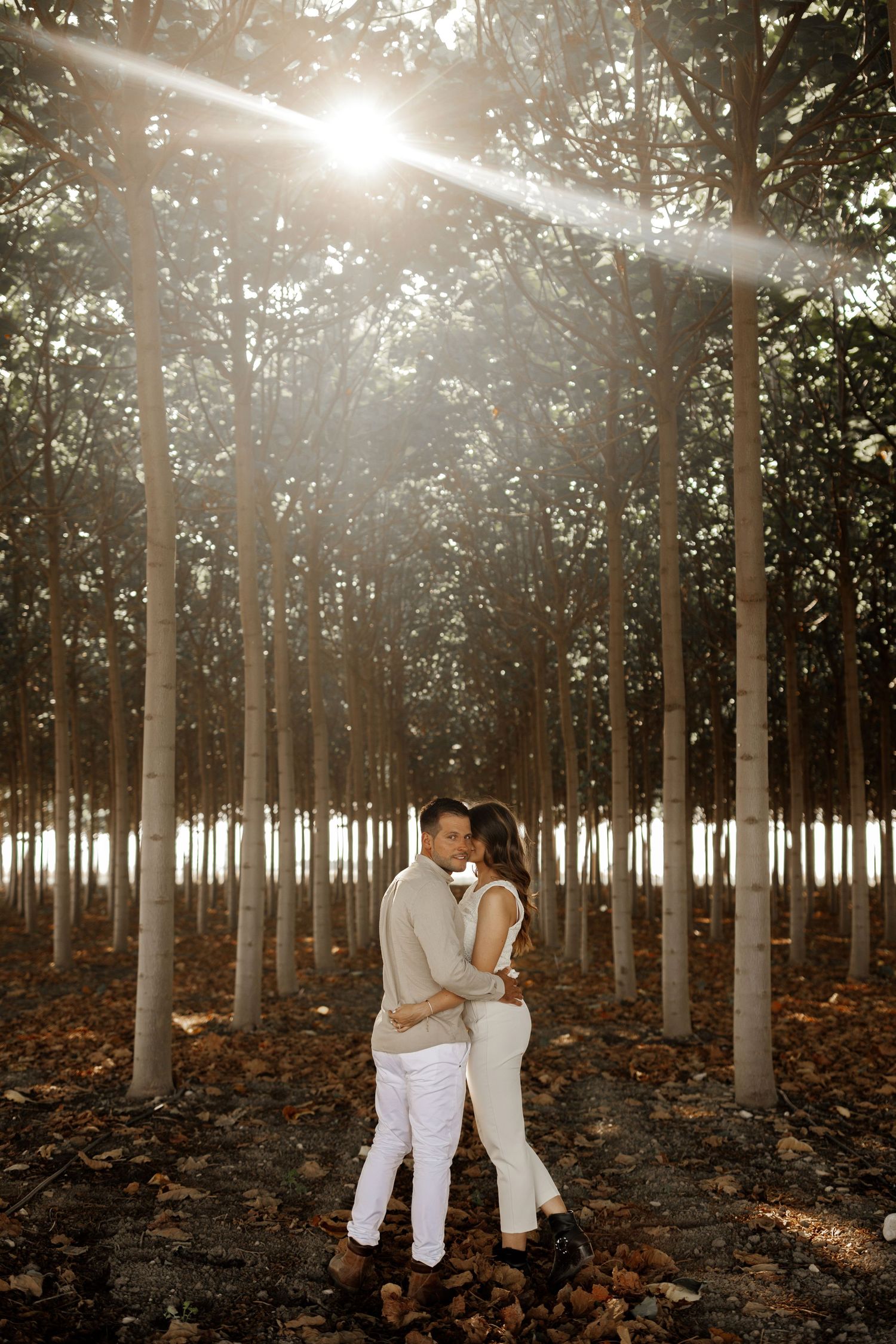 Puglia - couple - prematrimoniale - sessione di coppia - natura - bosco - piantagione di Paulonia - wedding photographer