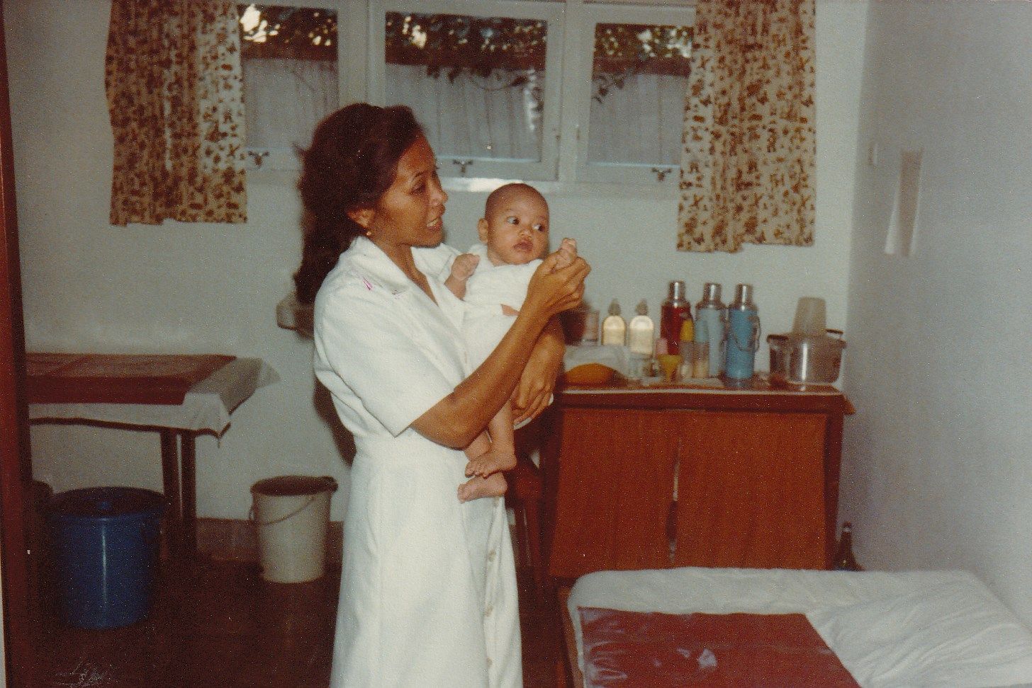 Bud Wichers as a baby, held by a sister, in his orphanage, Kasih Bunda, in Jakarta.