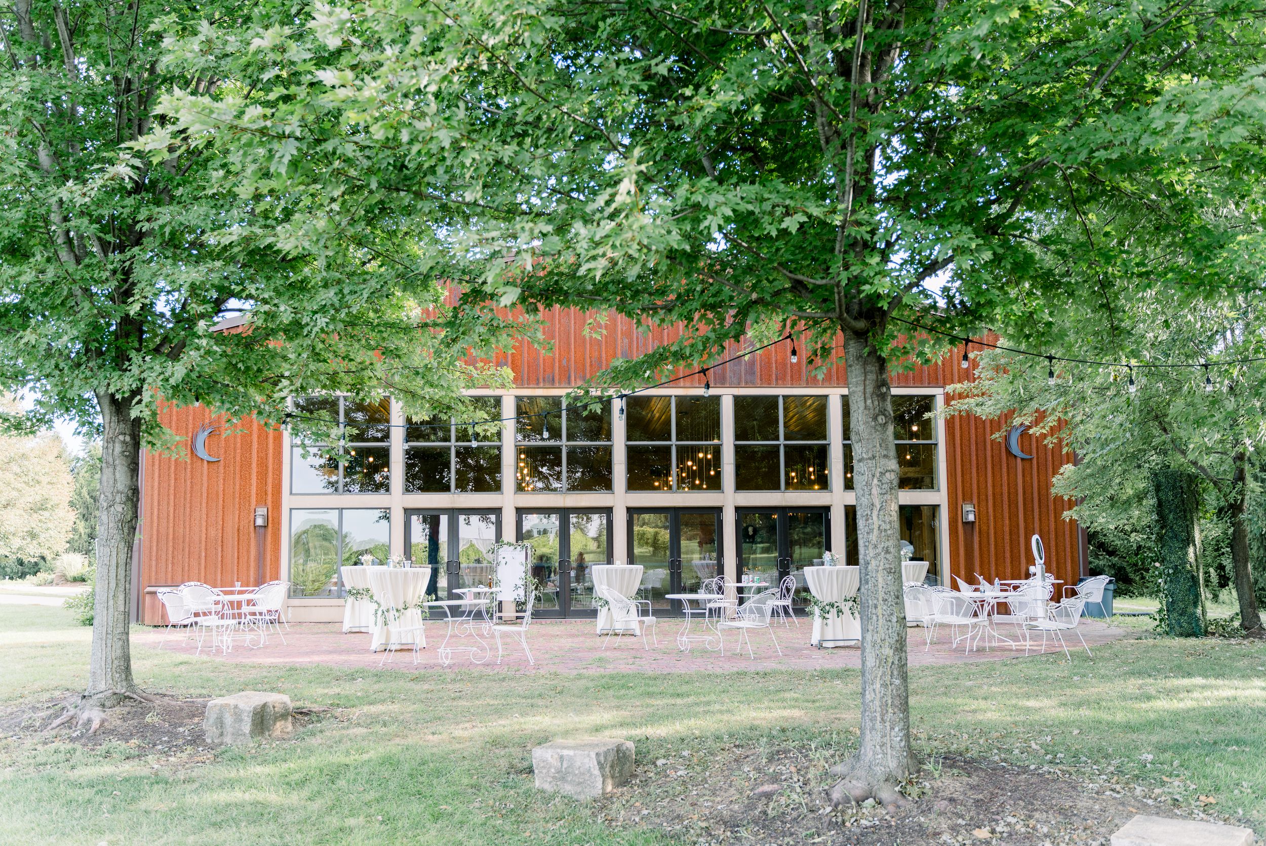 Vineyard photos with white willow events at Prairie Moon Winery wedding in Ames, Iowa