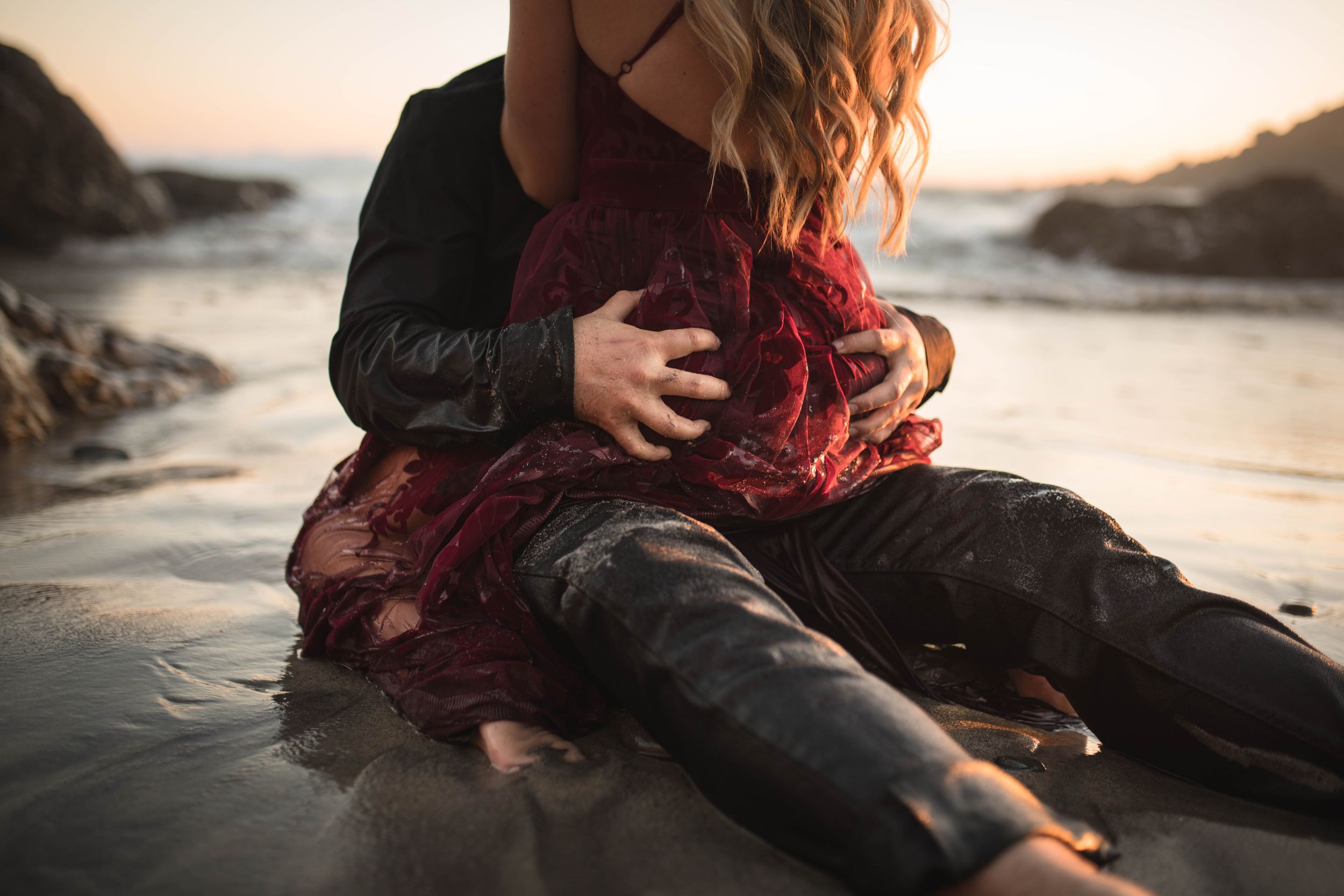 Big Sur Pfeiffer Beach Engagement Elopement Session Photoshoot Carmel Monterey Bay Bay Area California Adventure