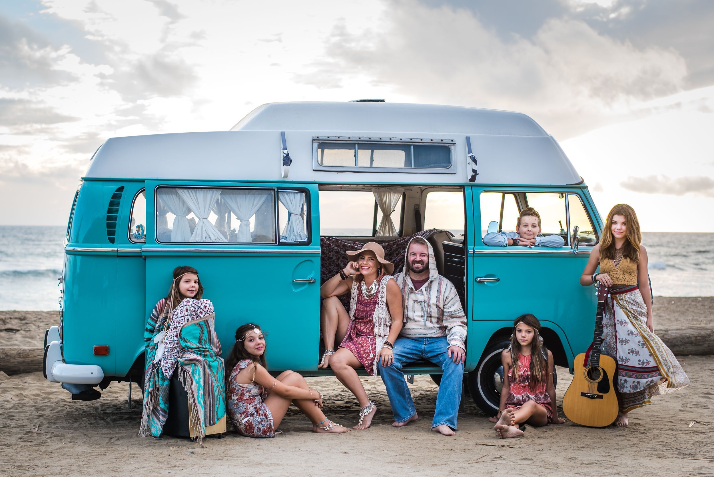 Photo of a family at the beach in San Clemente, CA