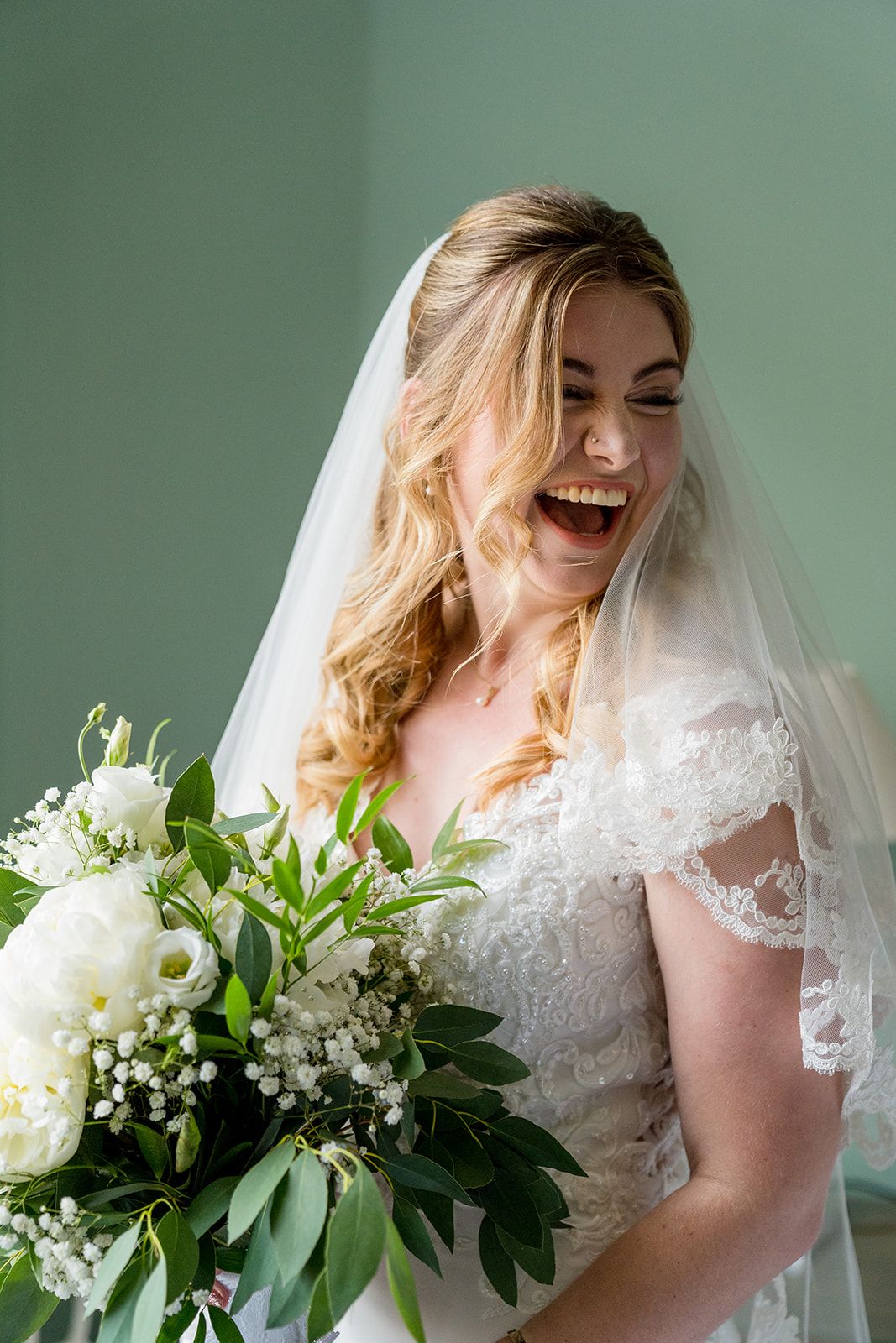 laughing bride photograph