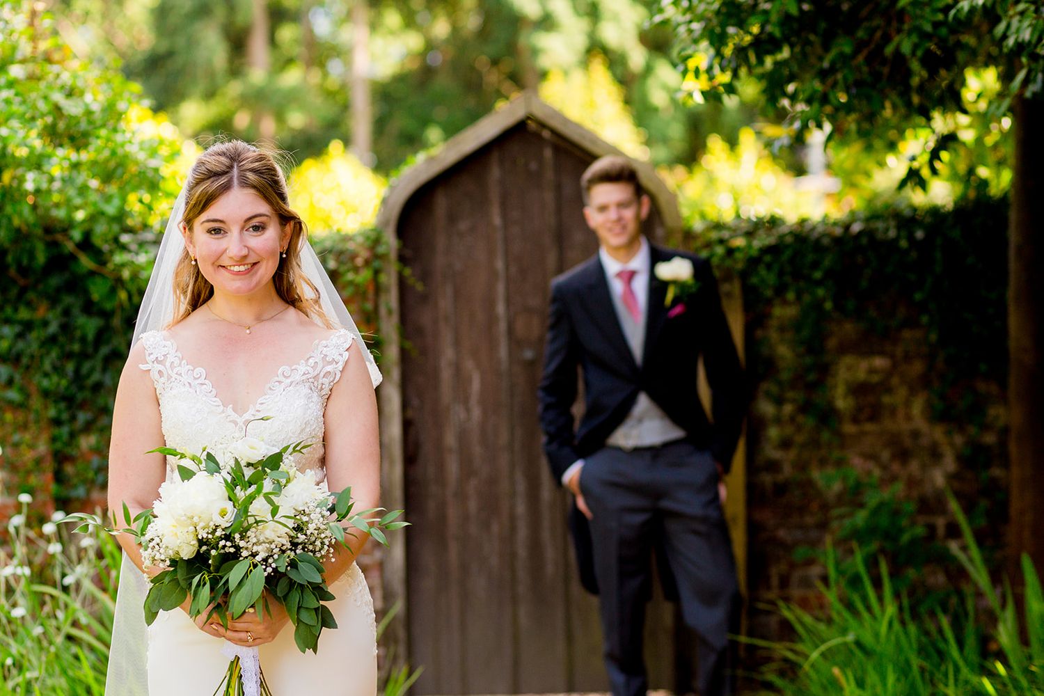 modern wedding portrait