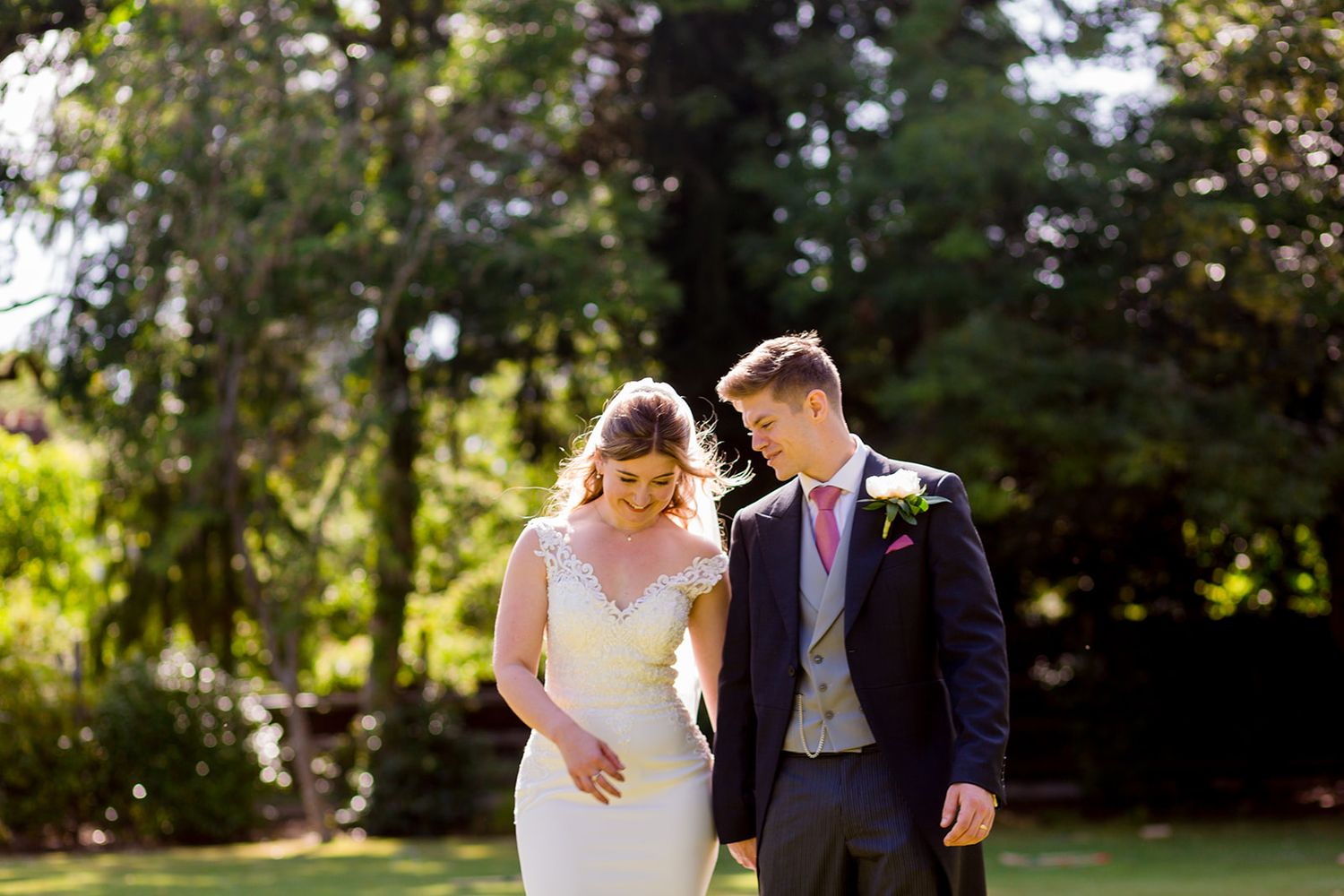 sweet candid moment between husband and wife