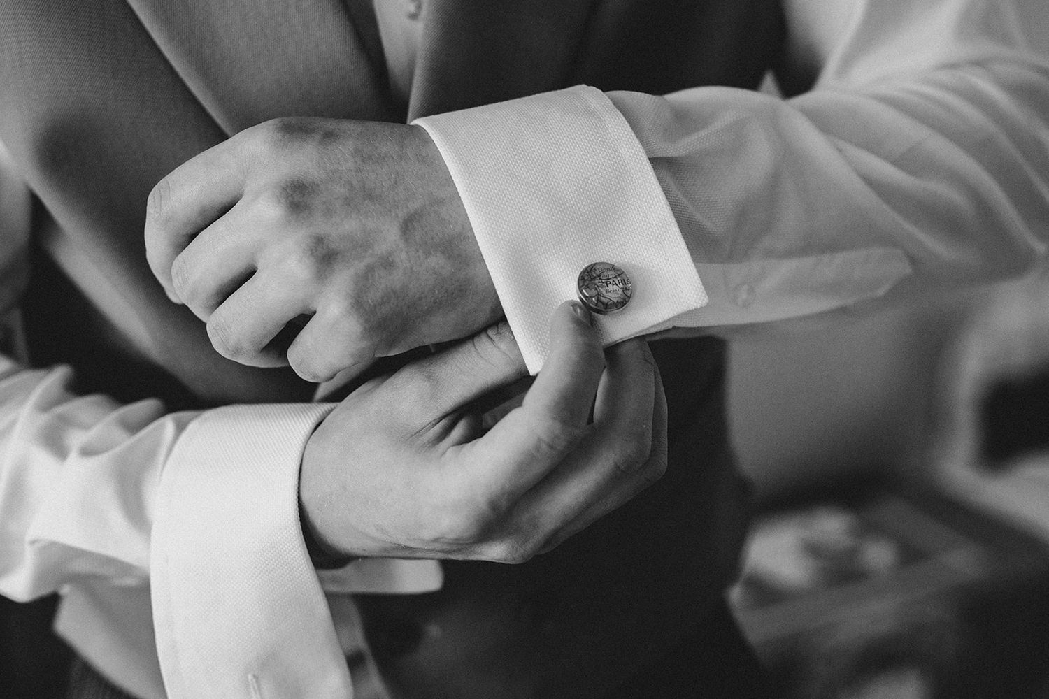 black and white cufflinks