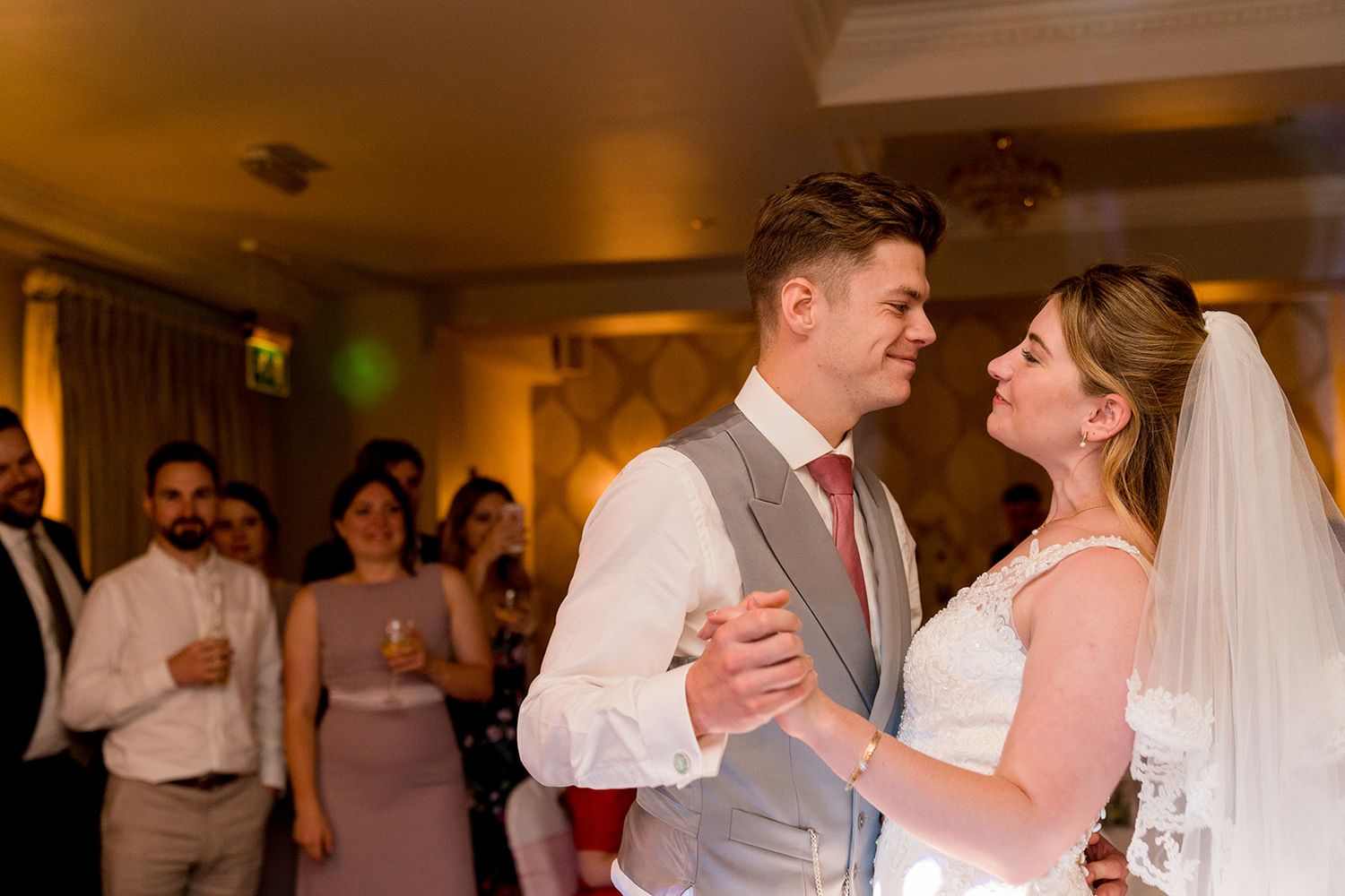 bride and groom first dance