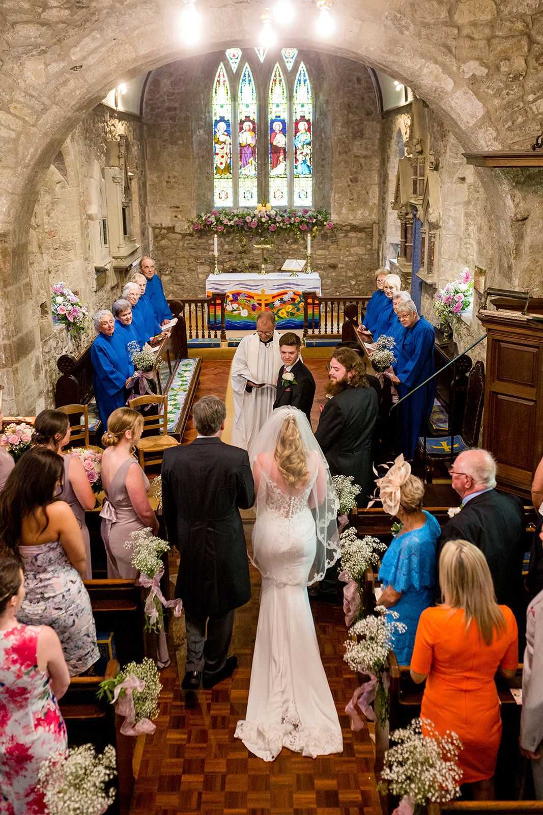 walking down aisle
