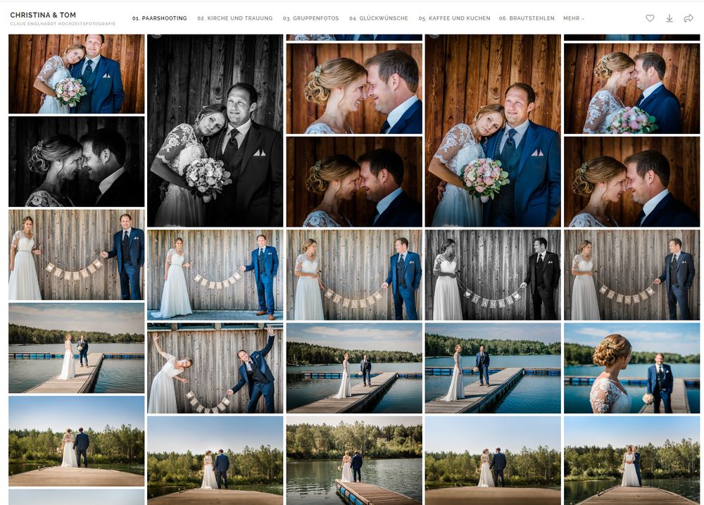Screenshot - Pixieset Galerie Kundenansicht Beispiel