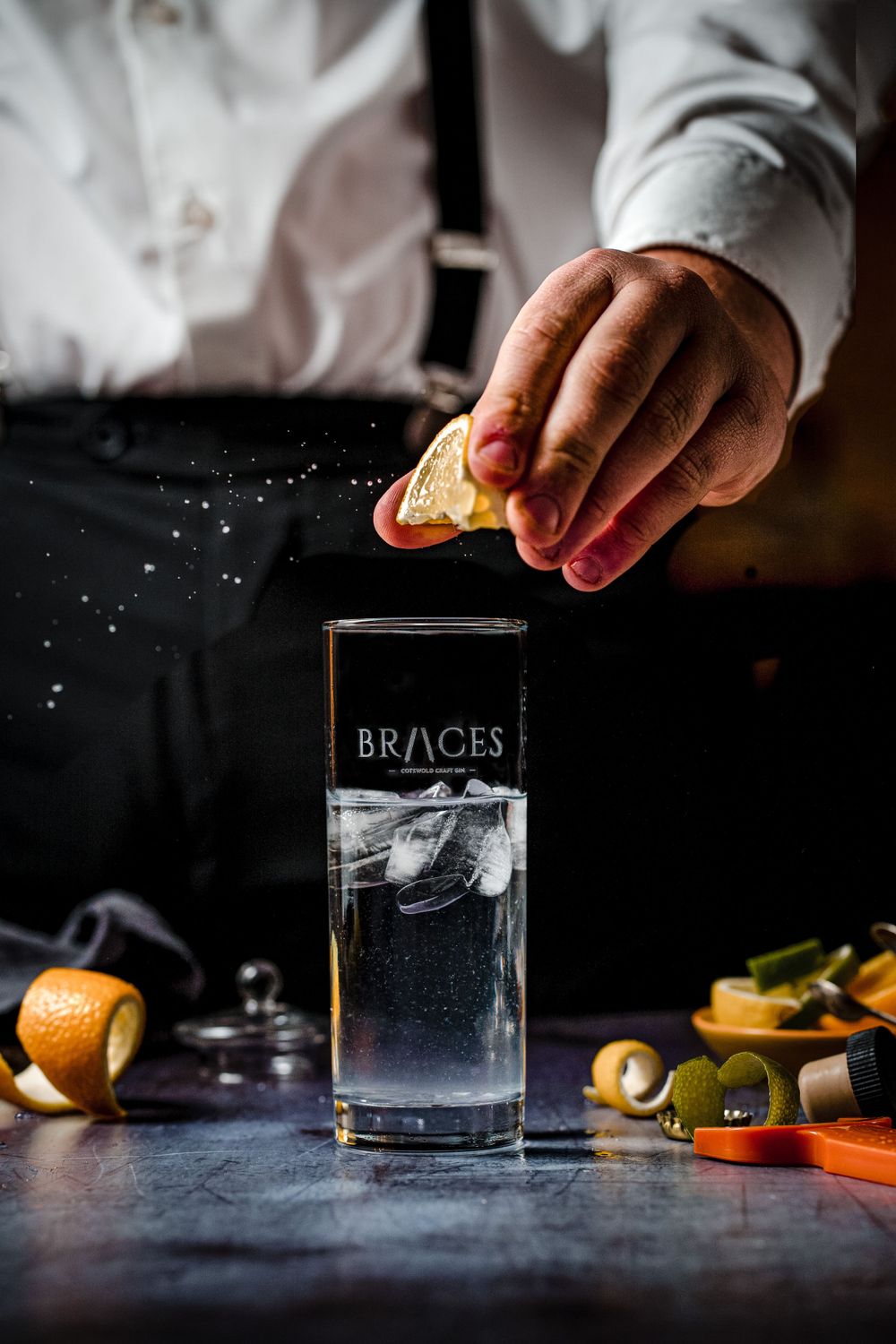 Braces Gin Cotswold Gin Photographer