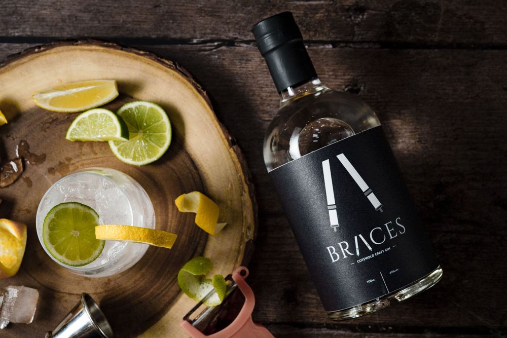 Braces Gin Gloucestershire food photographer